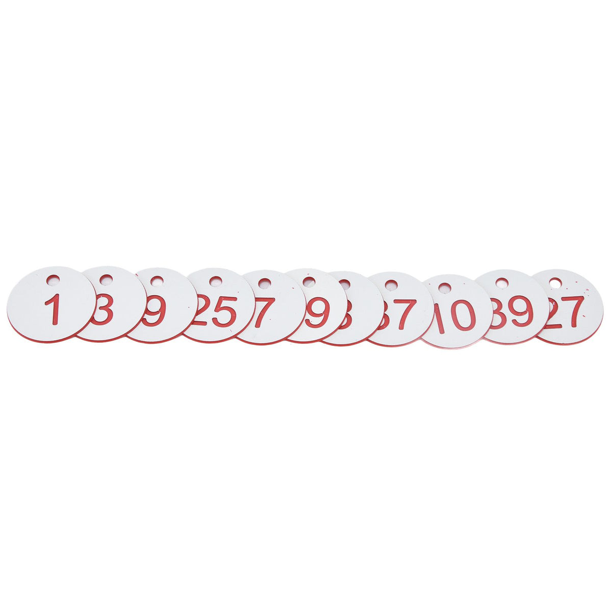 50Pcs Beehive Tag ABS Round Numbered Sign Labels with Hole Livestock Beekeeping SuppliesWhite 1-50