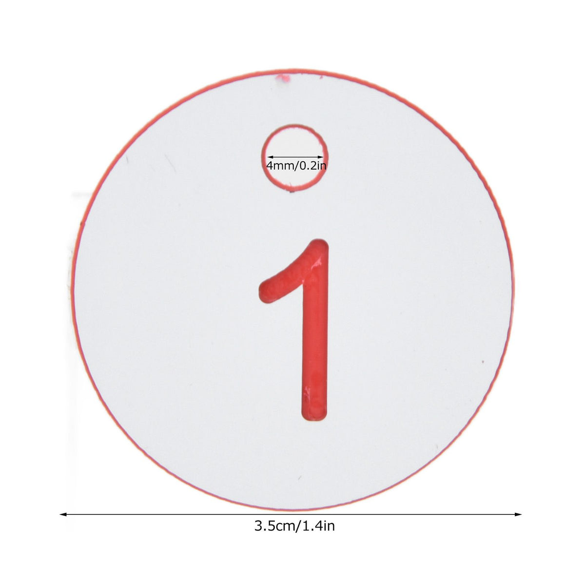 50Pcs Beehive Tag ABS Round Numbered Sign Labels with Hole Livestock Beekeeping SuppliesWhite 1-50