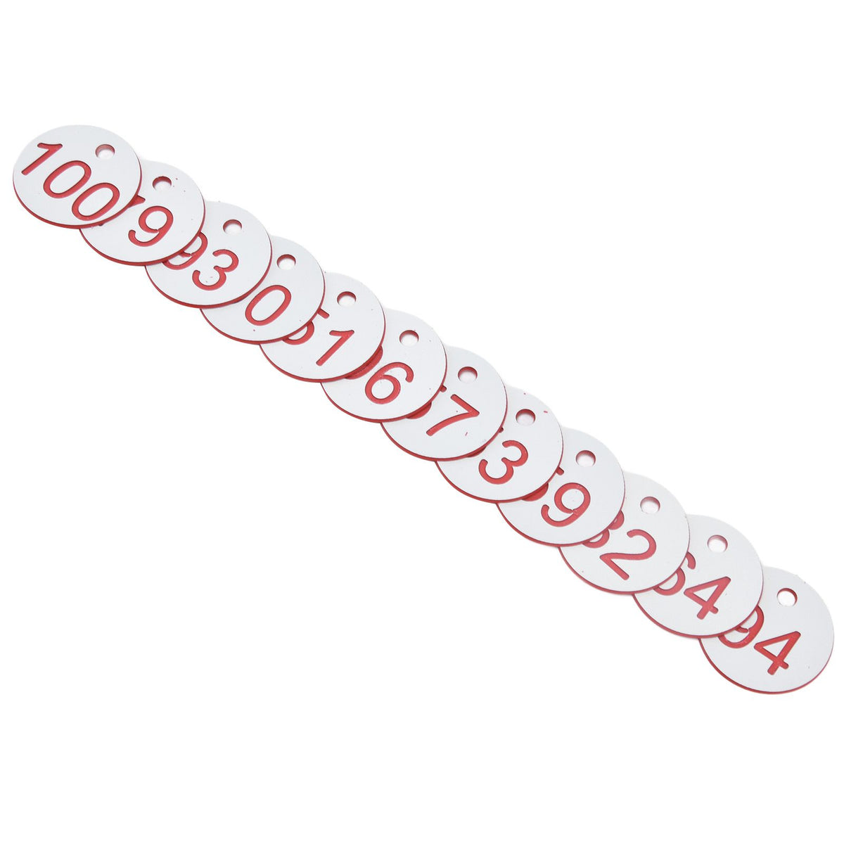 50Pcs Beehive Tag ABS Round Numbered Sign Labels with Hole Livestock Beekeeping SuppliesWhite 51-100