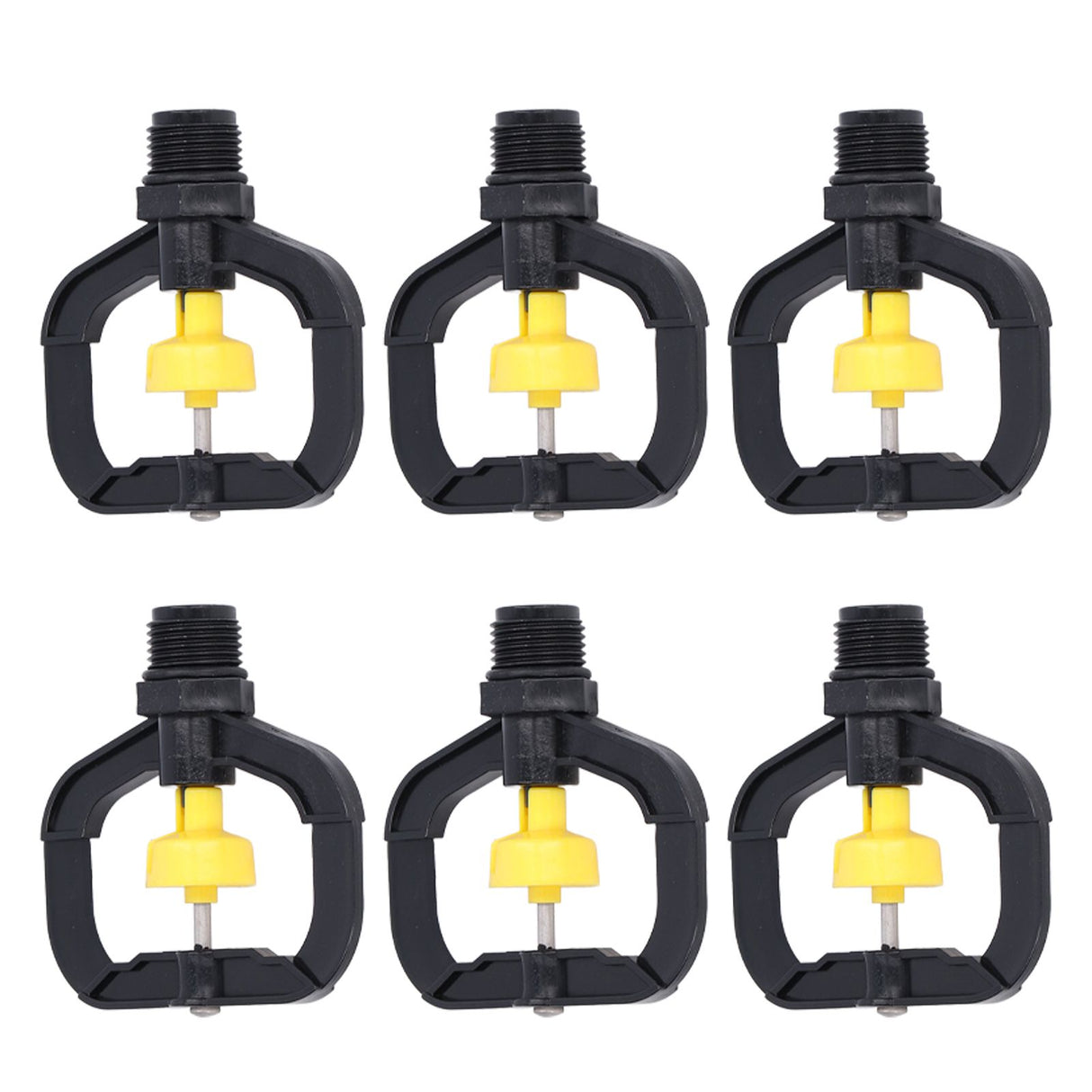 12pcs Rotating Irrigation Sprinkler Plastic Spray Nozzle with G1/2 Male Thread for Garden Yard Lawn