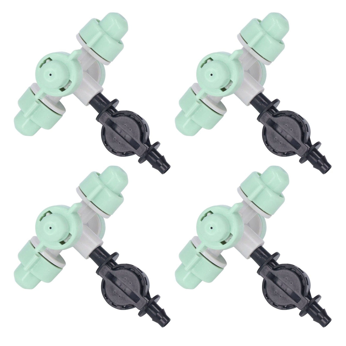 10 Set Cross Misting Spray Nozzle with 4/7mm Joint Micro Irrigation Head for Farmland Garden Sprinklers