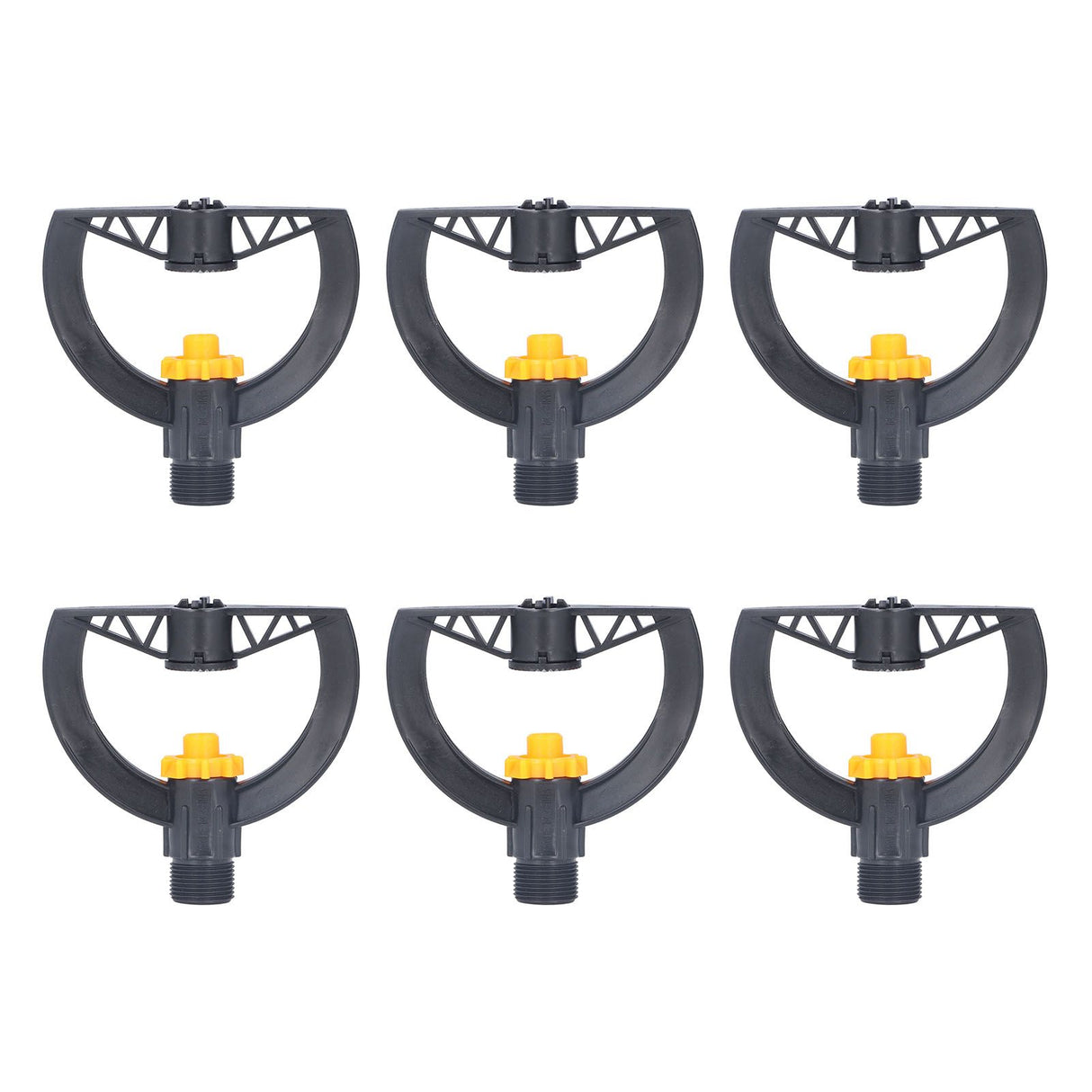6pcs Irrigation Sprinkler Nozzle G3/4 Male Thread Plastic Black for Agricultural Base Greenhouse