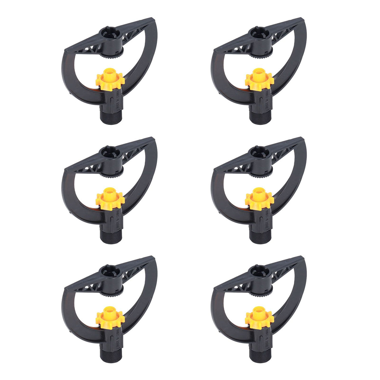 6pcs Irrigation Sprinkler Nozzle G3/4 Male Thread Plastic Black for Agricultural Base Greenhouse