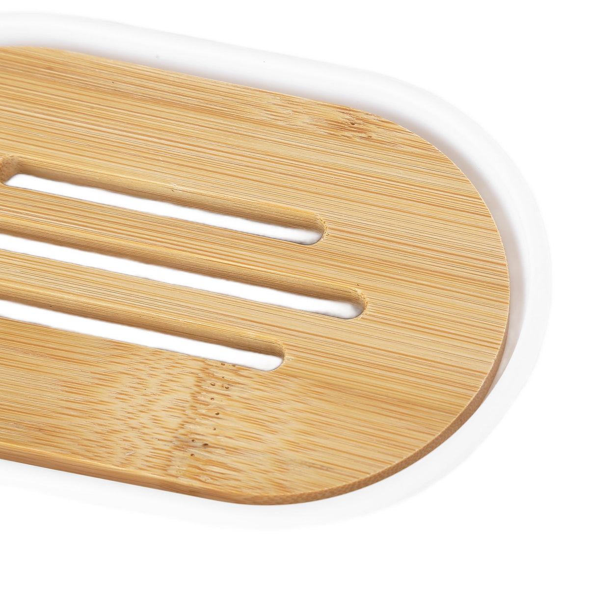 4Pcs Bathroom Accessory Set Bamboo Waterproof Durable Gift Toothbrush Cup for Home HotelWhite