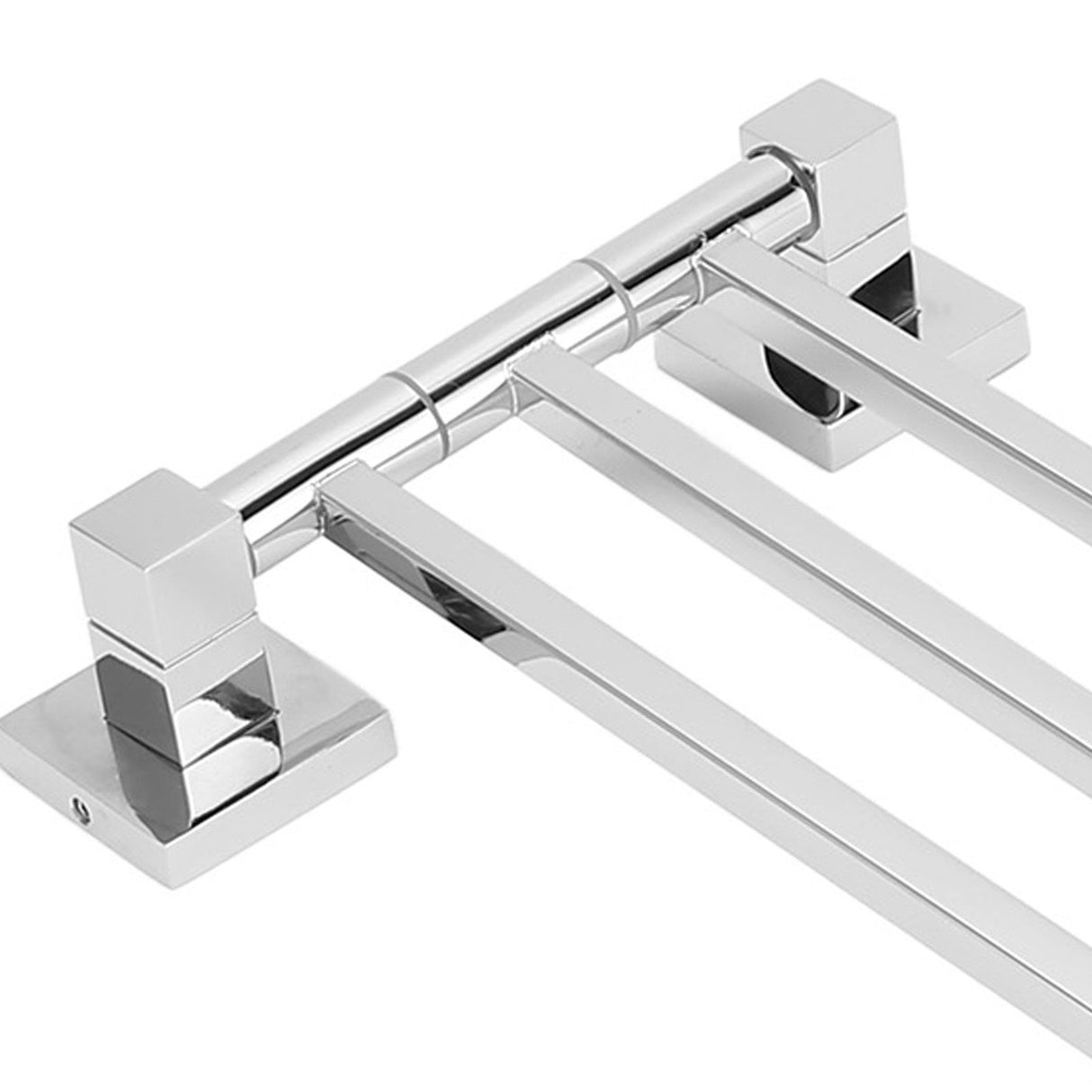 Stainless Steel Towel Rack Bar 180° Rotatable Towel Bathrobe Hanger Holder for Bathroom3 Rods
