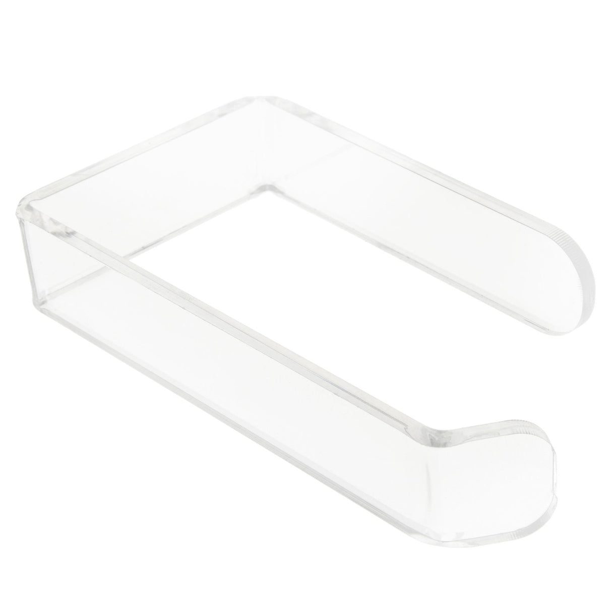 Toilet Paper Holder No Drilling Acrylic Transparent Wall Mount Toilet Paper Roll Holder for Bathroom Kitchen