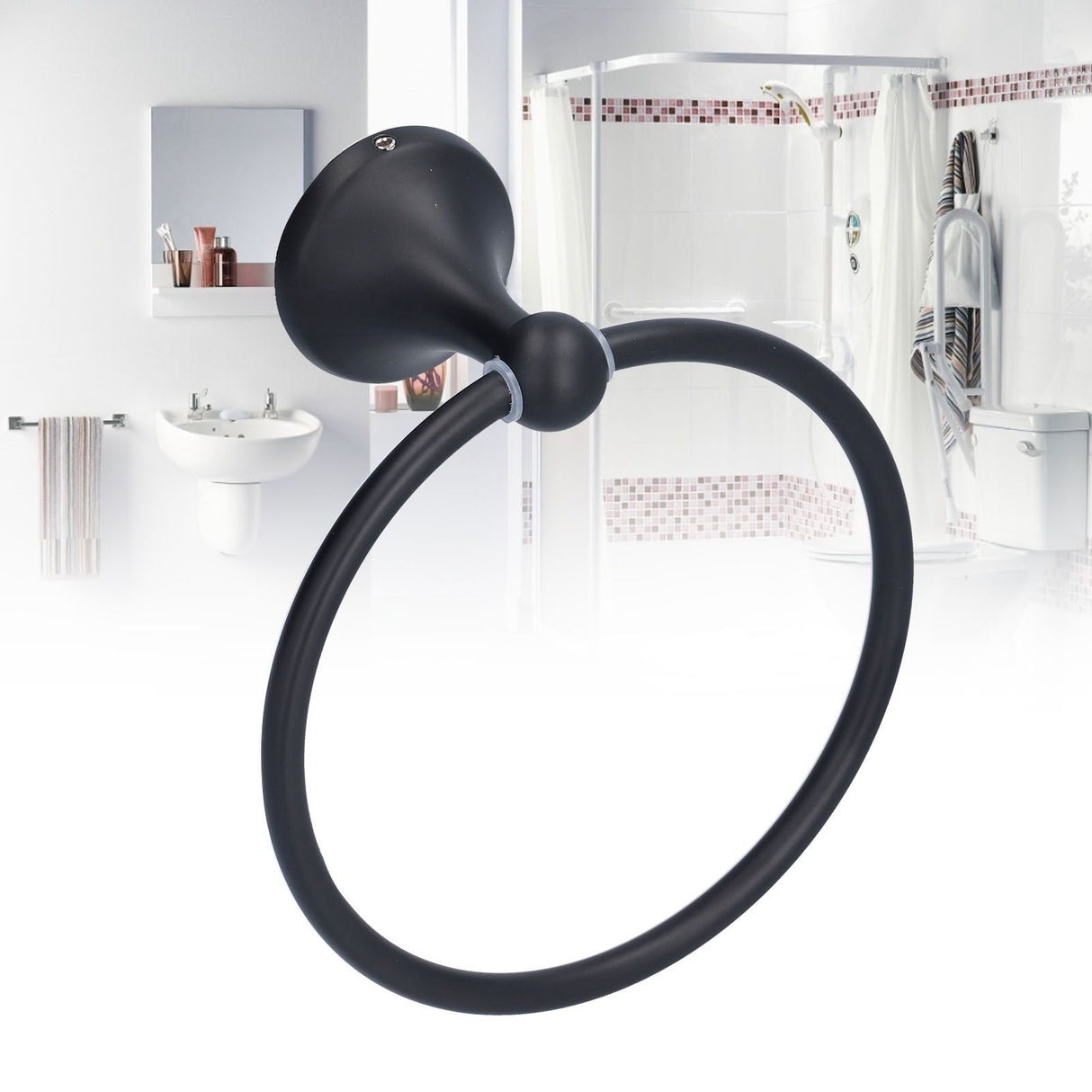 Towel Ring Classic Design Clean Elegant High Hardness Durable Rustproof Hand Towel Holder for Bathroom