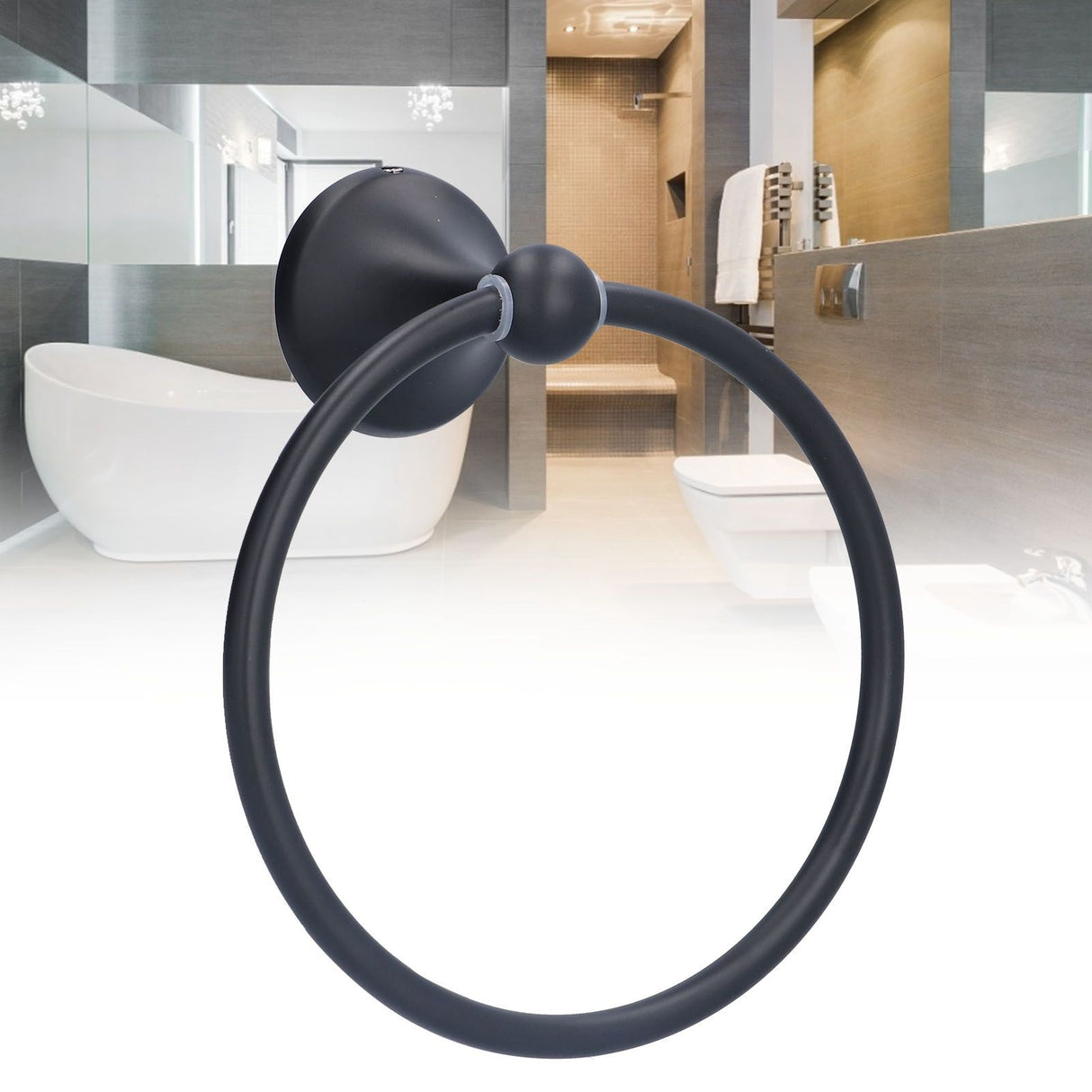 Towel Ring Classic Design Clean Elegant High Hardness Durable Rustproof Hand Towel Holder for Bathroom