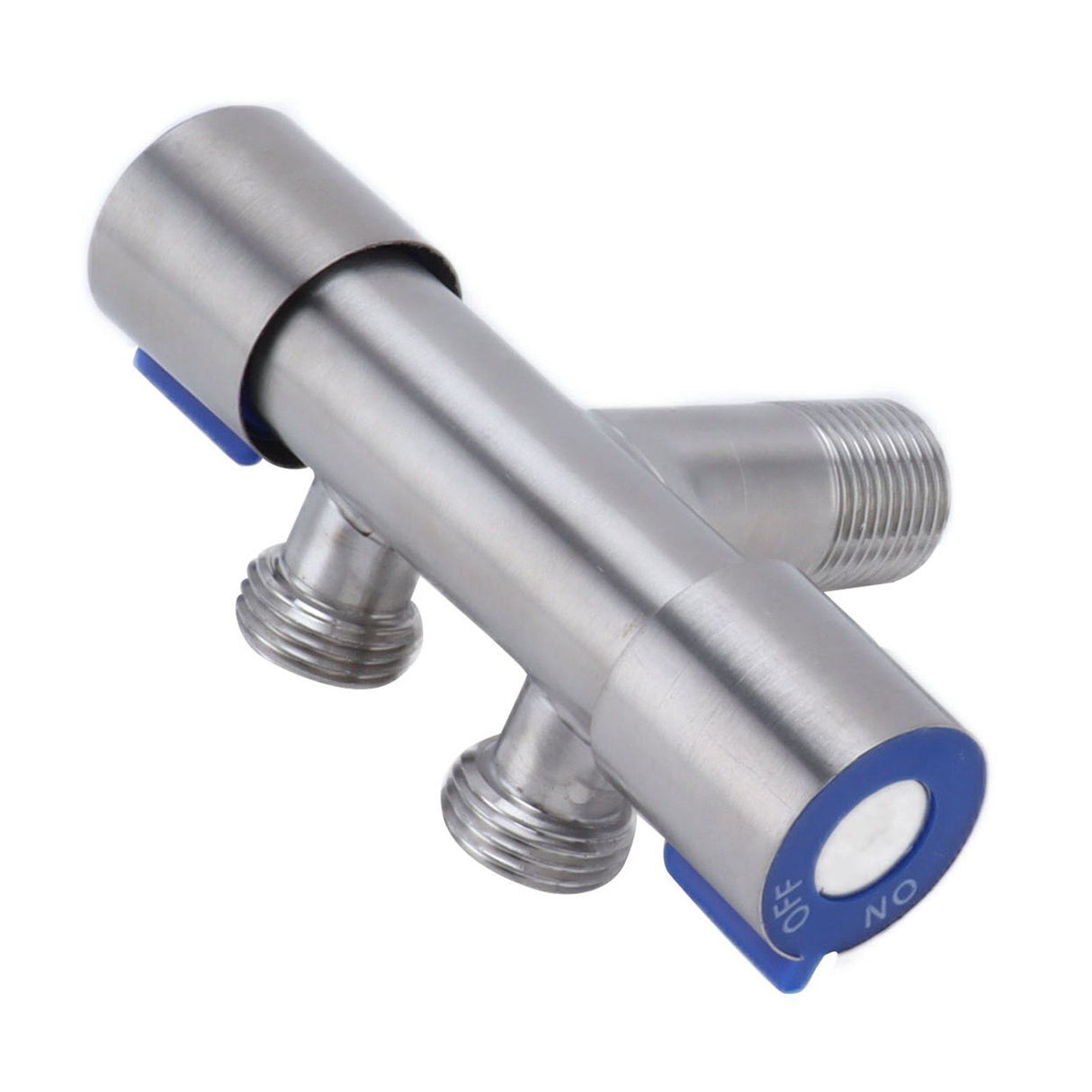 G1/2 Stainless Steel 1 Inlet 2 Outlet Angle Valve Double Handle Double Control Cold Water Tap
