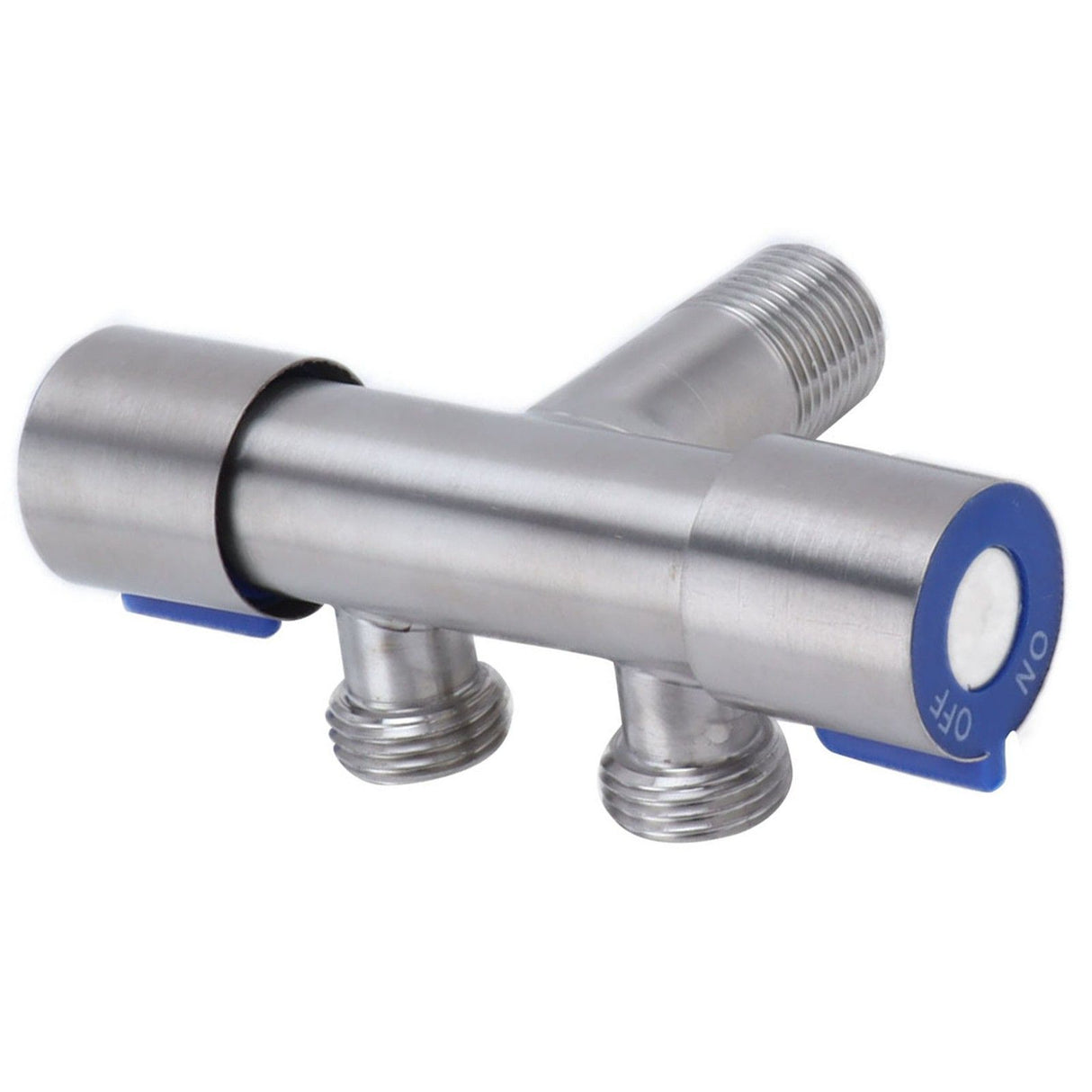 G1/2 Stainless Steel 1 Inlet 2 Outlet Angle Valve Double Handle Double Control Cold Water Tap