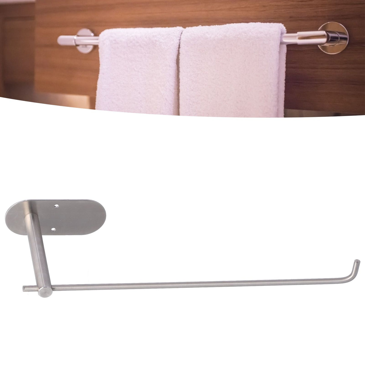 Plastic Wrap Rack Stainless Steel Wall Mounted Paper Towel Rack Paper Roll Holder for Kitchen Bathroom