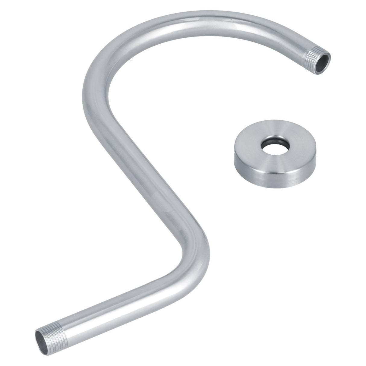 Shower Arm S Shape Gooseneck Stainless Steel Shower Head Extension Arm Bathroom NPT Shower Head Arm for Home233 Brushed