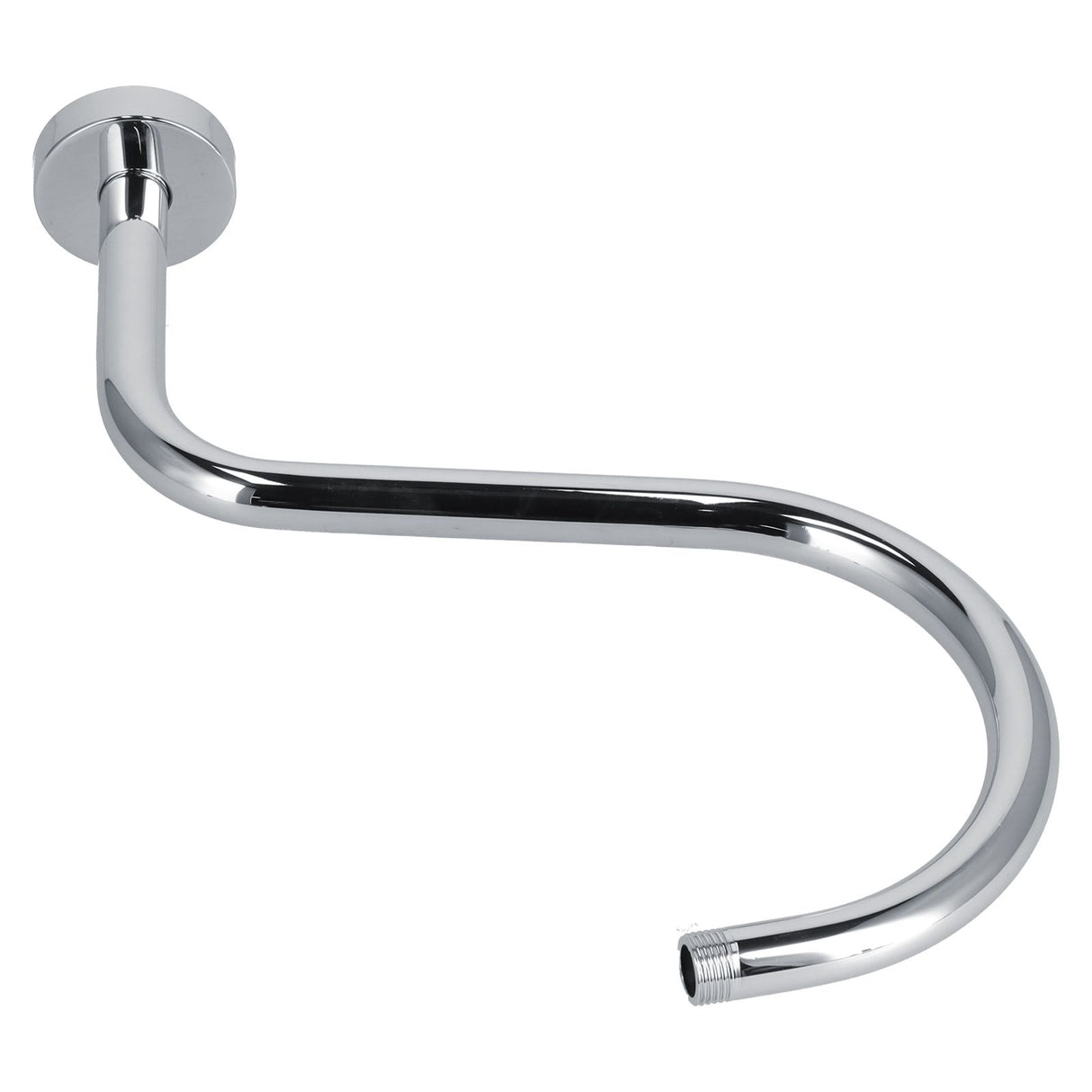 Shower Arm S Shape Gooseneck Stainless Steel Shower Head Extension Arm Bathroom NPT Shower Head Arm for Home233 Electroplate