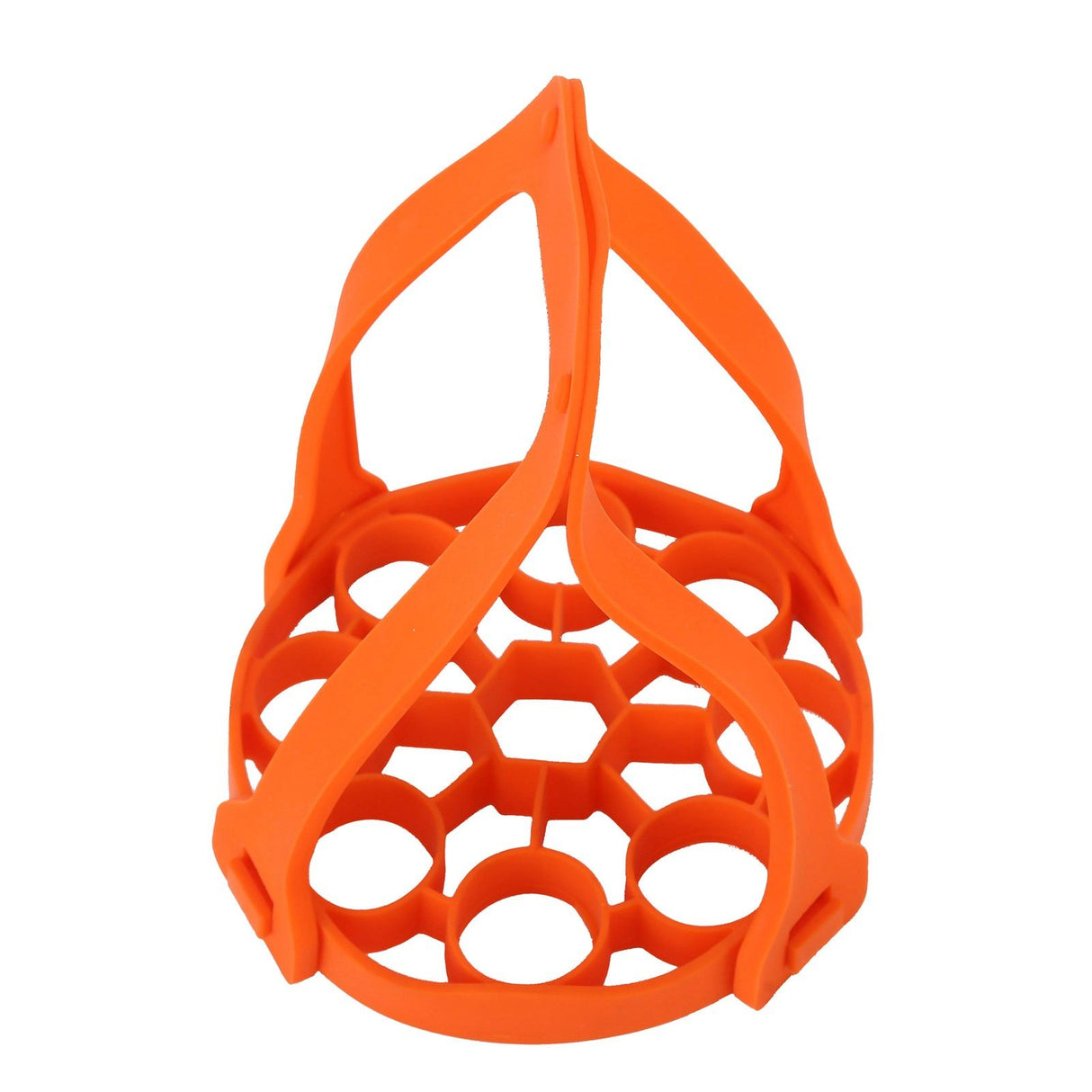 9Hole Silicone Egg Steamer Rack AntiScalding Pressure Cooker Sling Heat Insulation Pad(Orange )