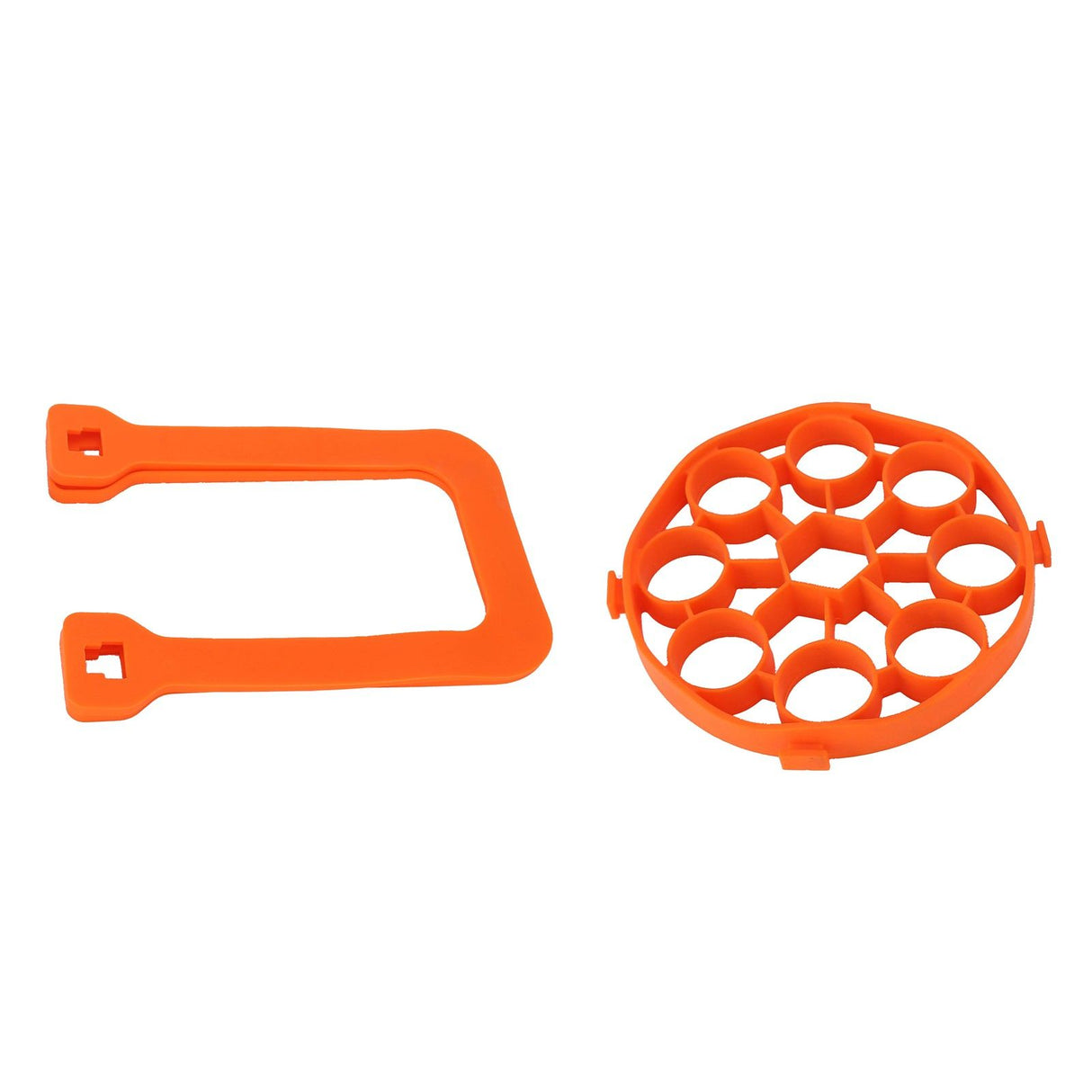 9Hole Silicone Egg Steamer Rack AntiScalding Pressure Cooker Sling Heat Insulation Pad(Orange )