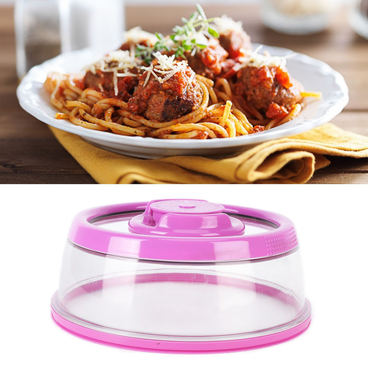 Vacuum Food Sealer Cover with FreshnessKeeping Film Food Sealer Lid for Home Kitchen(Purple )