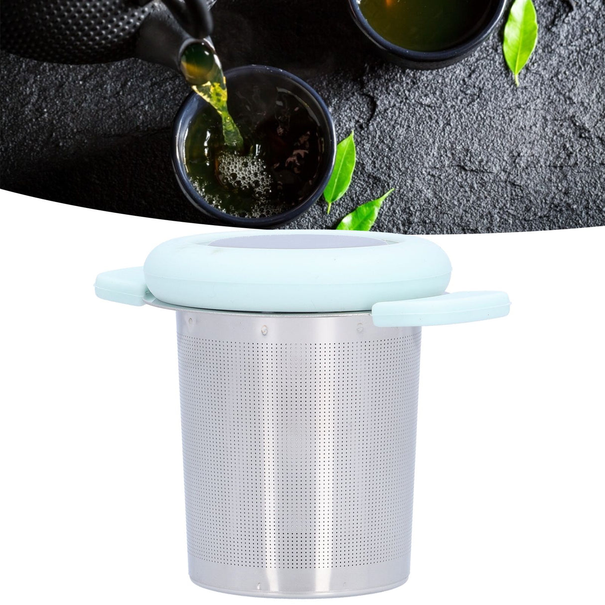 Stainless Steel Tea Strainer Silicone Double Handle Tea Strainer Tea Strainer Tea Maker