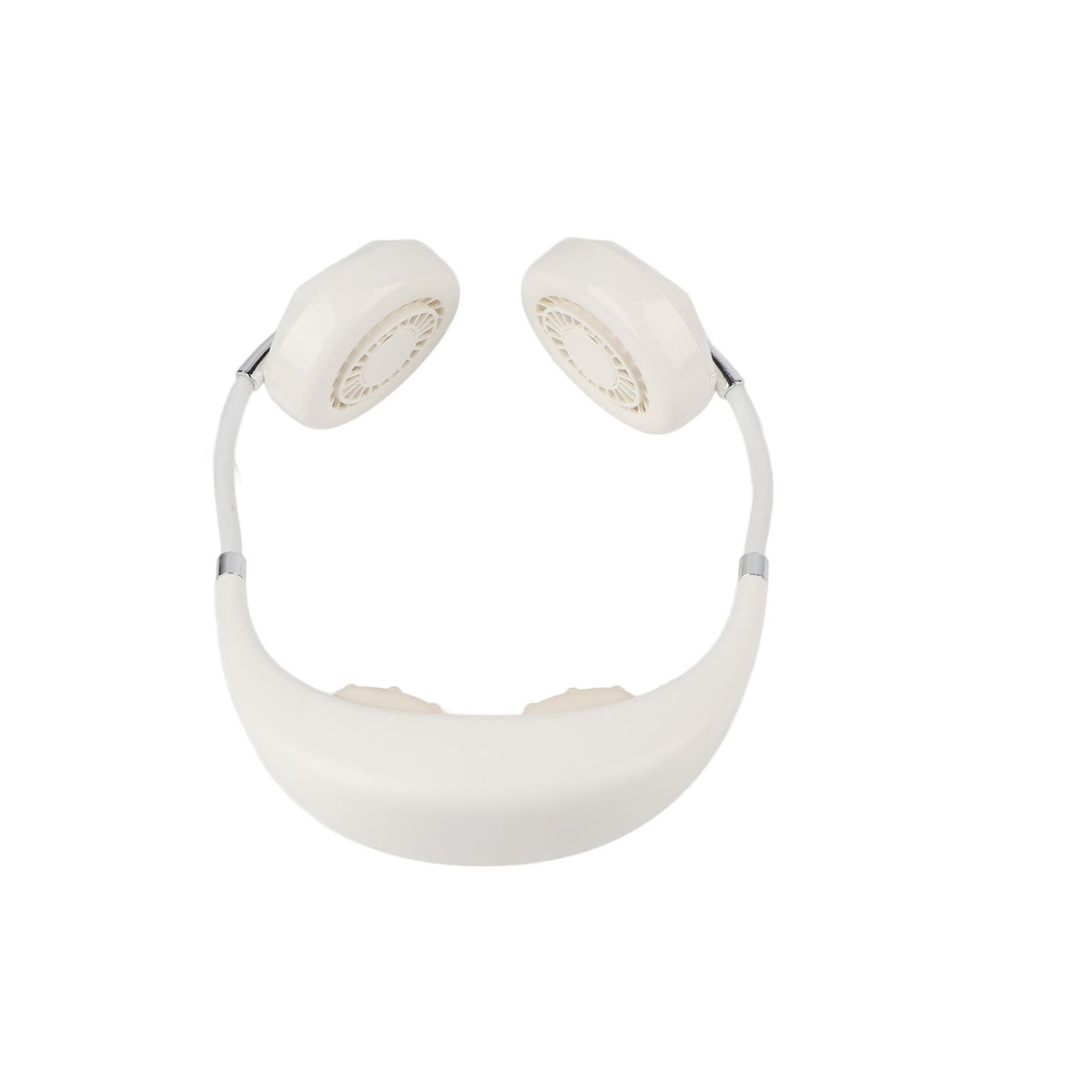 Hanging Neck Fan Portable Multifunction Leafless Massage Aromatherapy Neck Fanfor Outdoor HomeWhite 2.3in
