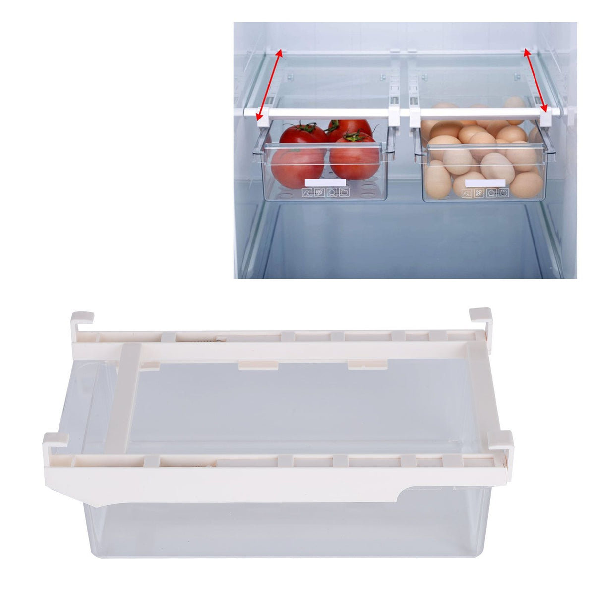 Refrigerator Storage Box Pull Out Refrigerator Storage Box for Dumpling Egg Storage