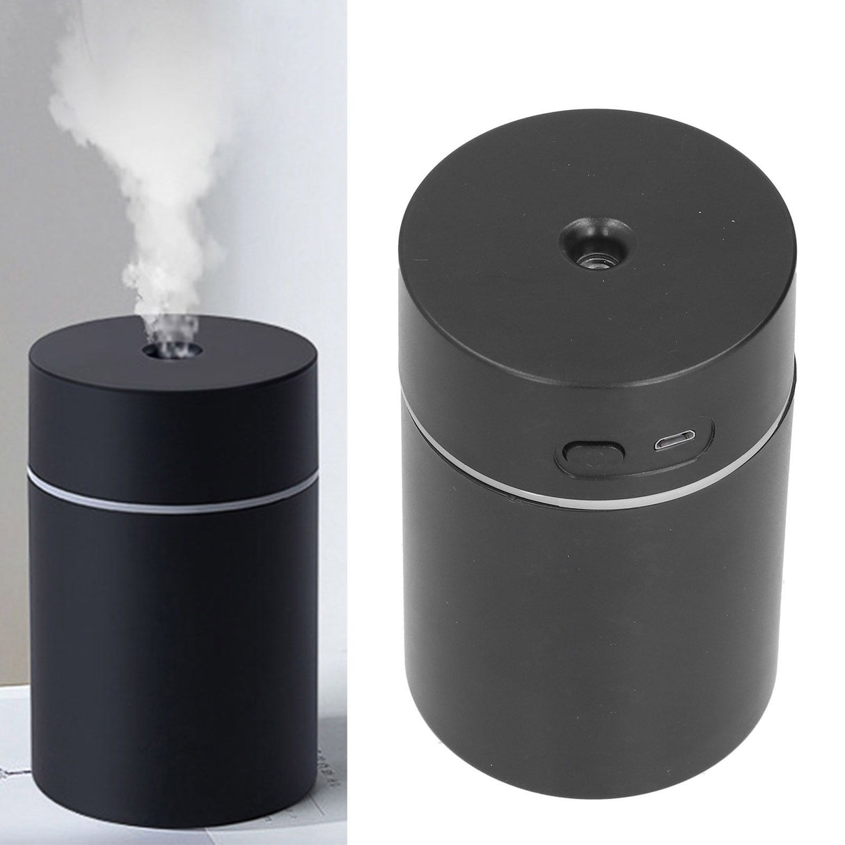 Mini Car Humidifier Mute Portable Spray Moisturizing USB Humidifier for Bedroom Office CarBlack