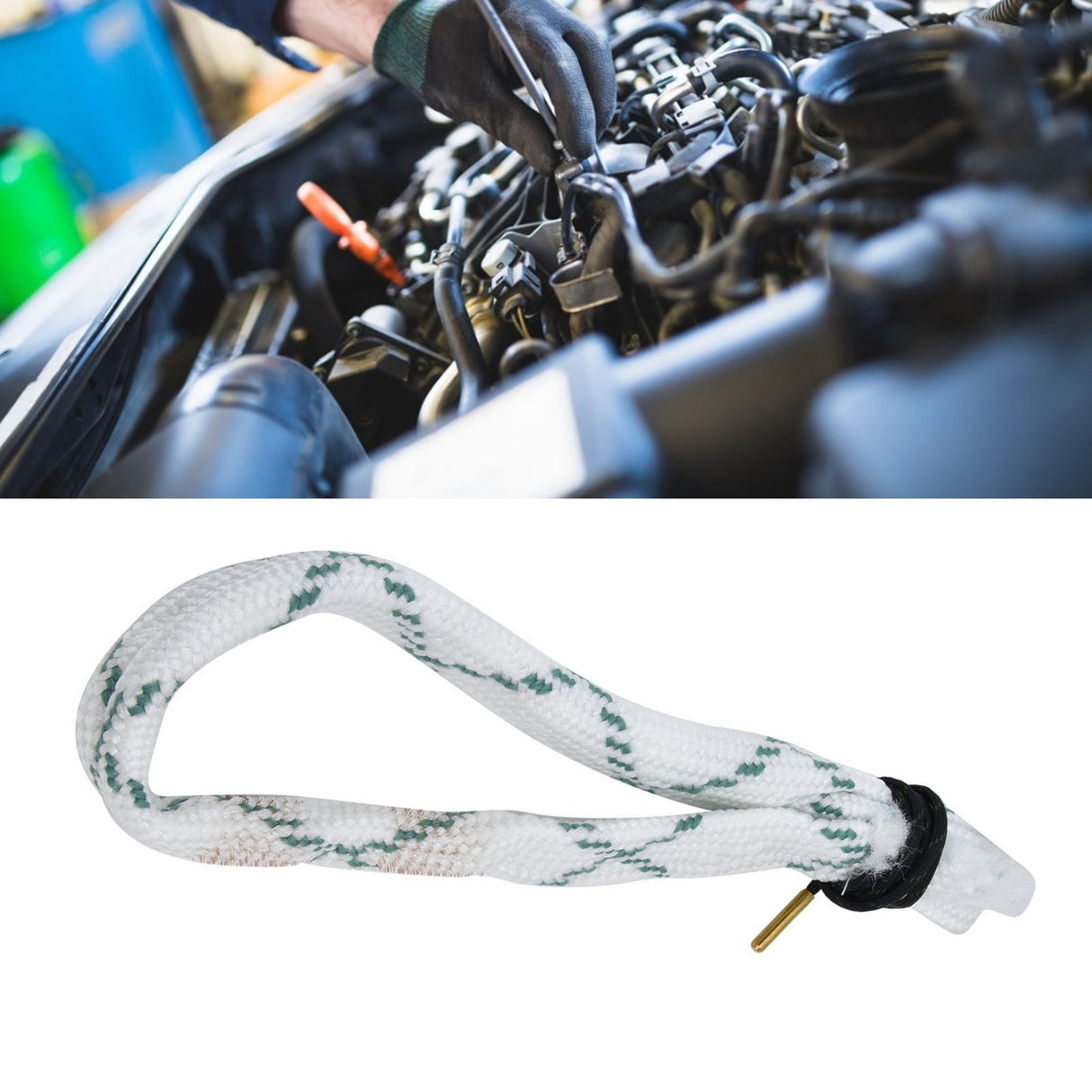 Cotton Rope Cleaner 190cm Flexible Reusable Bore Cleaning Maintenance Tool Machine WashableG01:12ga
