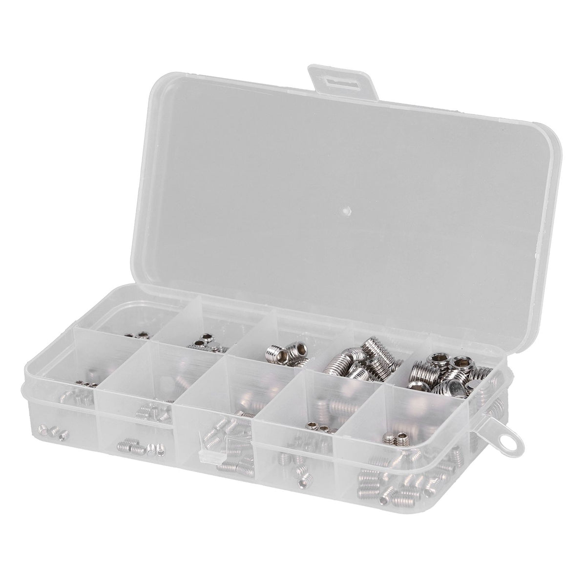 220 Pcs Grub Screw Stainless Steel M3 to M8 Inner Hex Concave End Tight Joint Tool for Precise Instrument220PCS