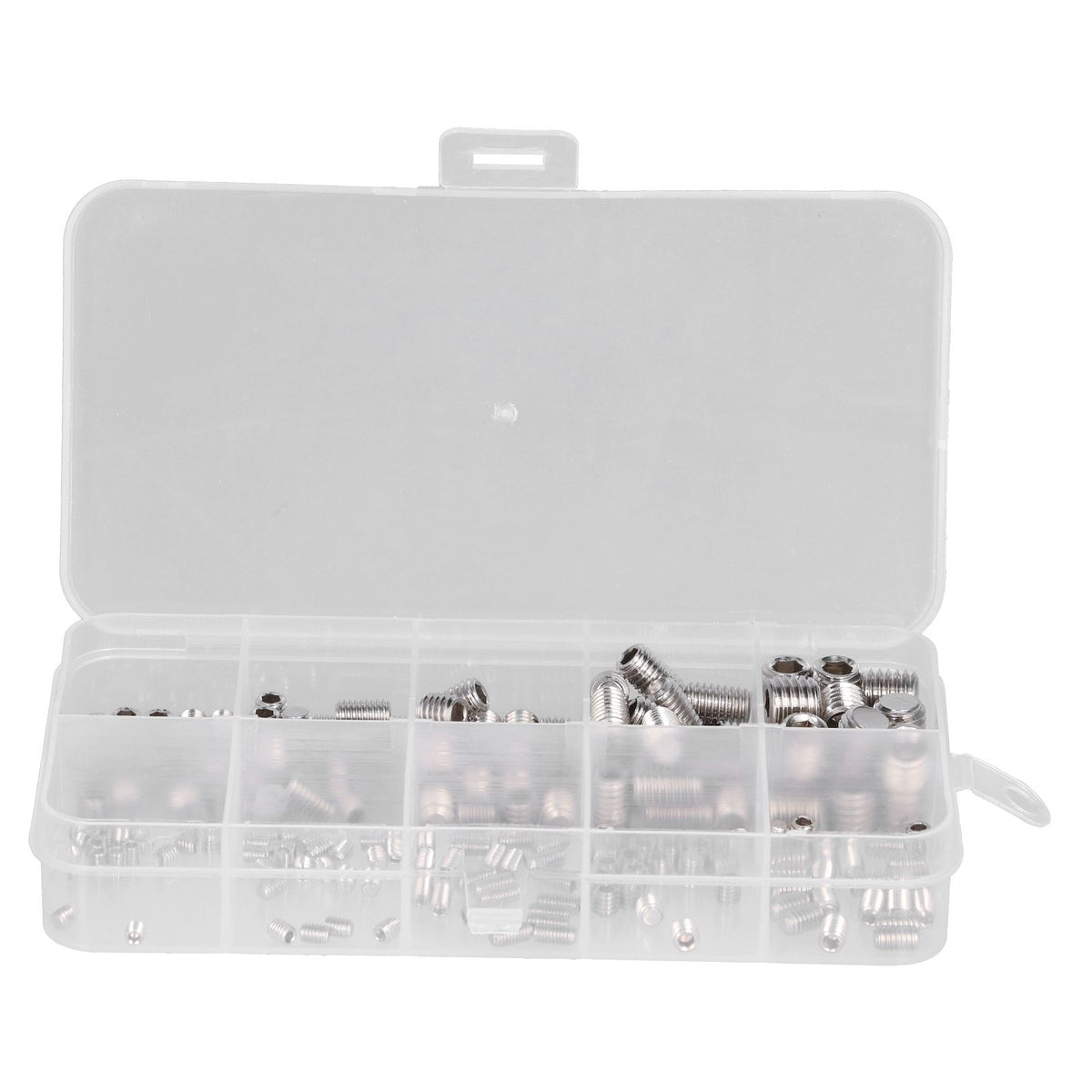 220 Pcs Grub Screw Stainless Steel M3 to M8 Inner Hex Concave End Tight Joint Tool for Precise Instrument220PCS