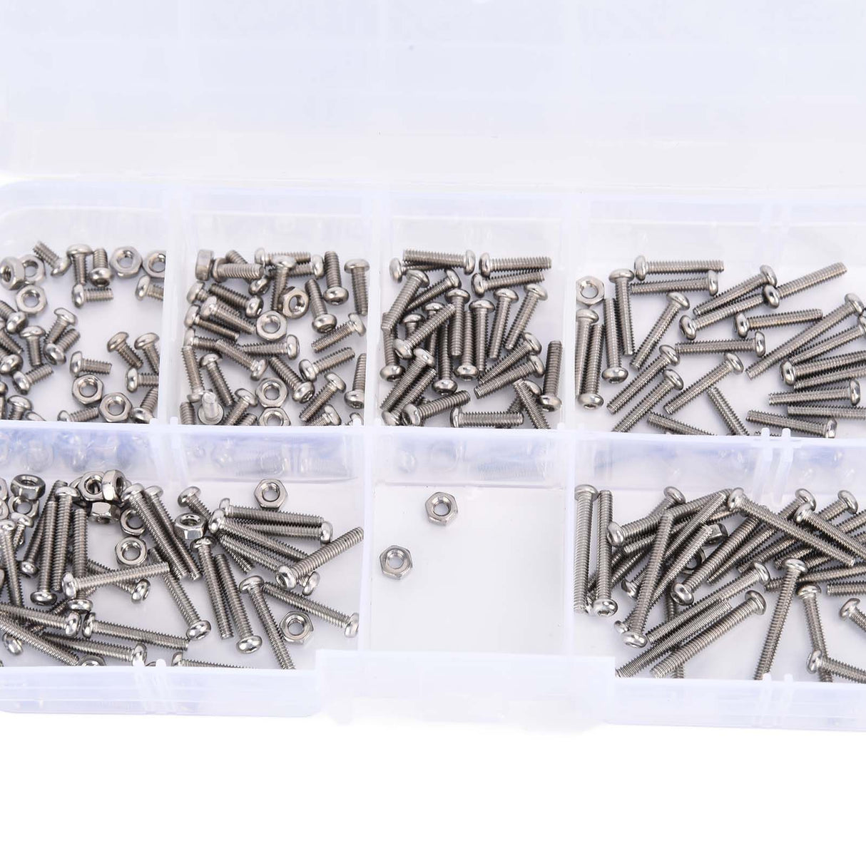 230Pcs Screw Nut Combination Set Stainless Steel M2 Small Volume Tool Accessories230Pcs