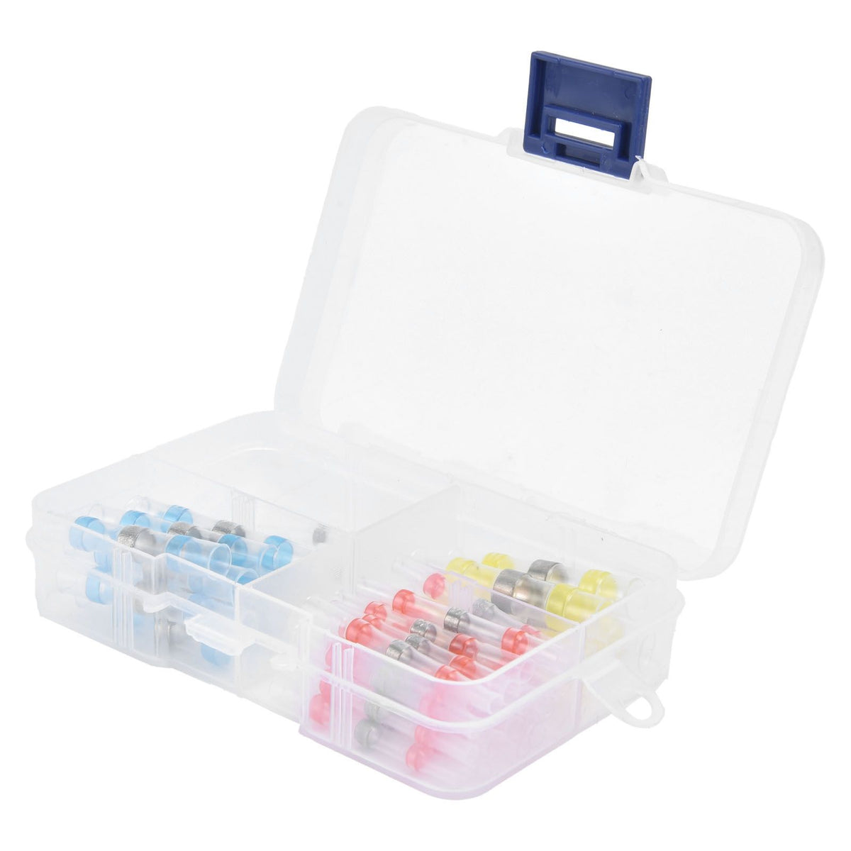 50pcs Waterproof Wire Connectors Bendable Marine Grade Insulated Electrical Wire TerminalsWhite 10 Red 23 Blue 12 Yellow 5