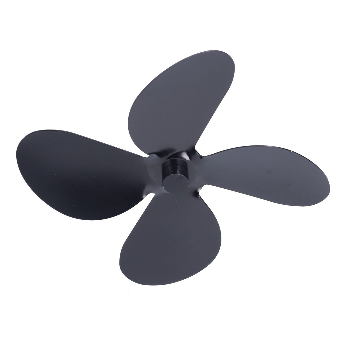 Fan Blade Replacement Fireplace Aluminum Alloy Blade Black Universal Stove Fan Blade4 Blade