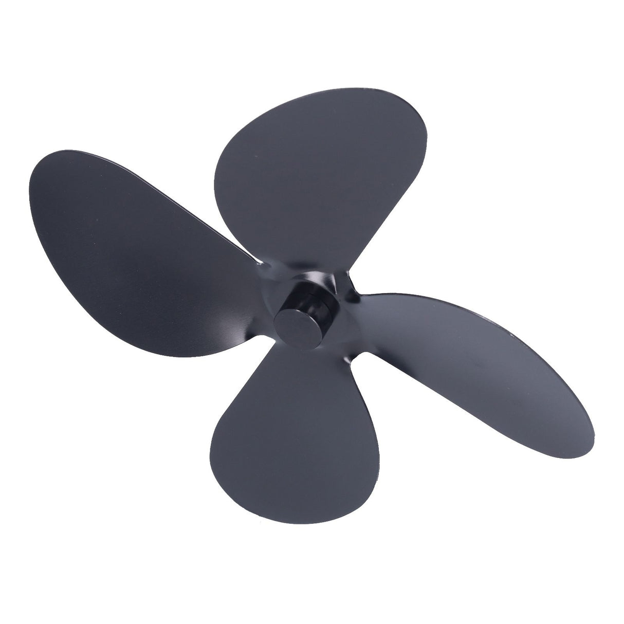 Fan Blade Replacement Fireplace Aluminum Alloy Blade Black Universal Stove Fan Blade4 Blade