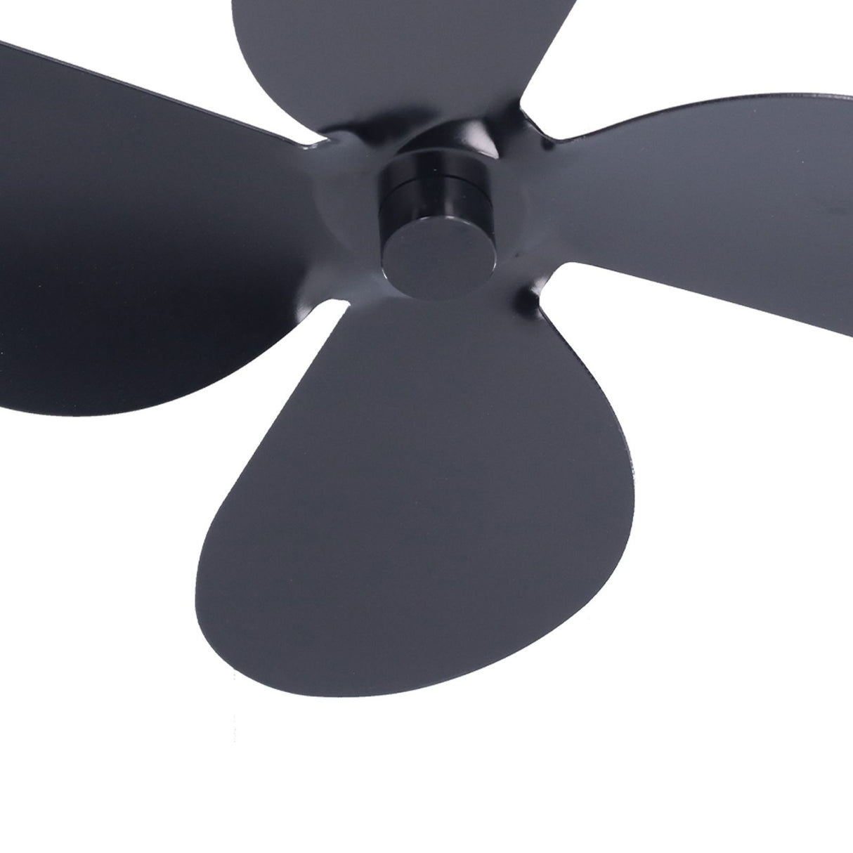 Fan Blade Replacement Fireplace Aluminum Alloy Blade Black Universal Stove Fan Blade4 Blade