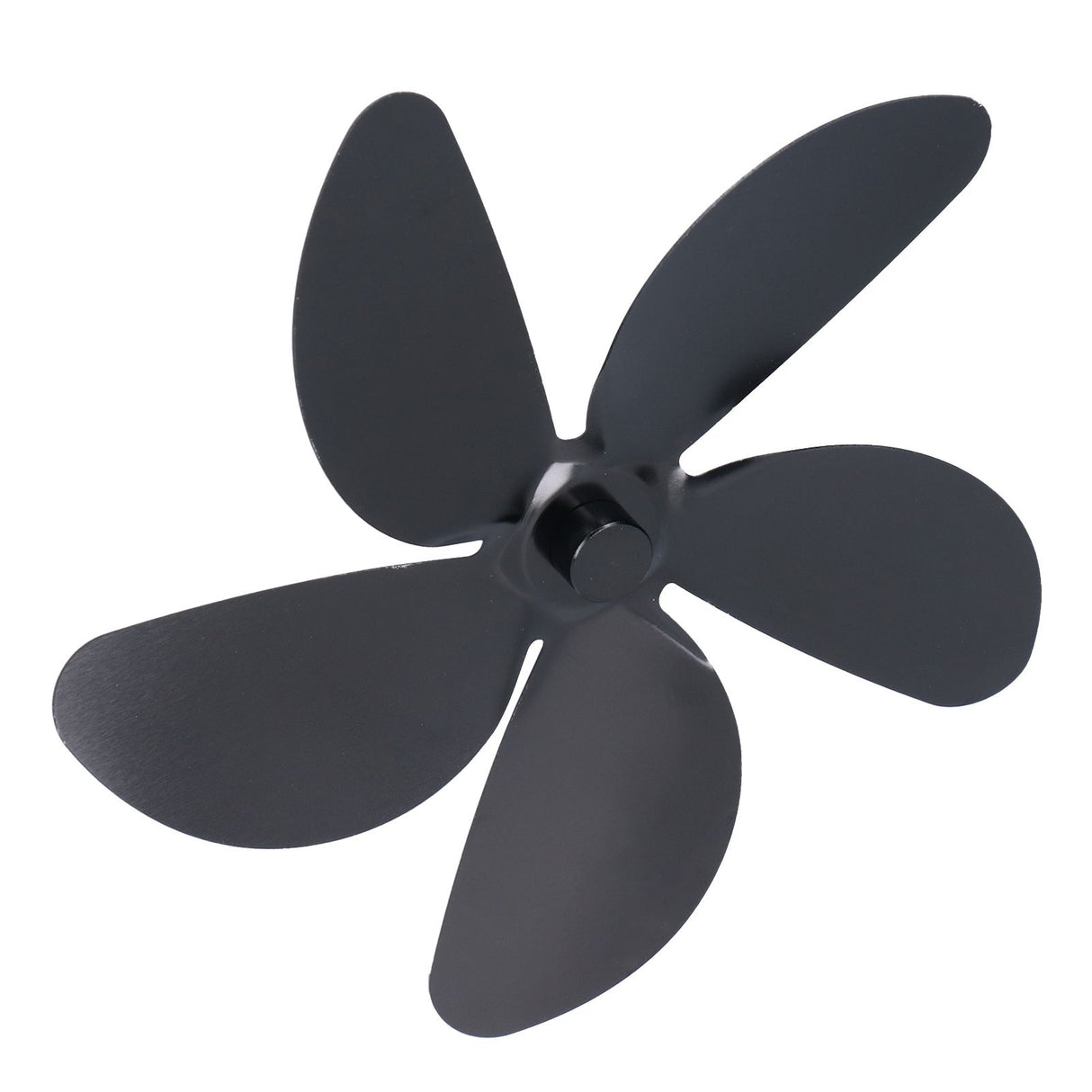 Fan Blade Replacement Fireplace Aluminum Alloy Blade Black Universal Stove Fan Blade5 Blade