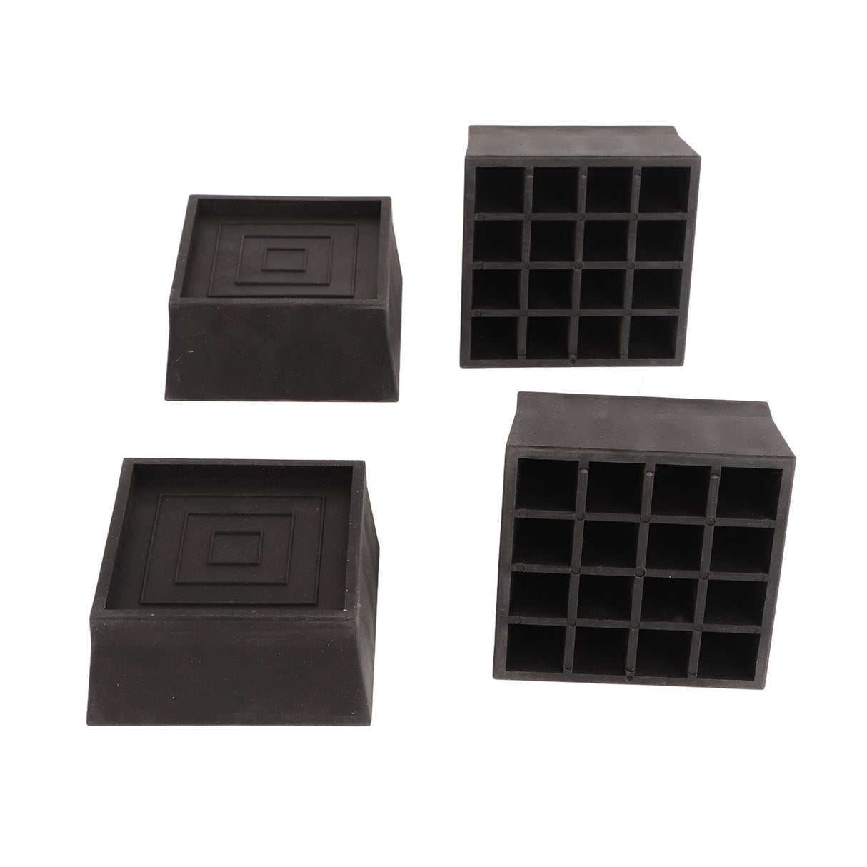 Furniture Riser 2 Inch Stackable TPU Square Desk Riser Heavy Duty Waterproof Anti Slip Black Heighten Riser Bed Lift