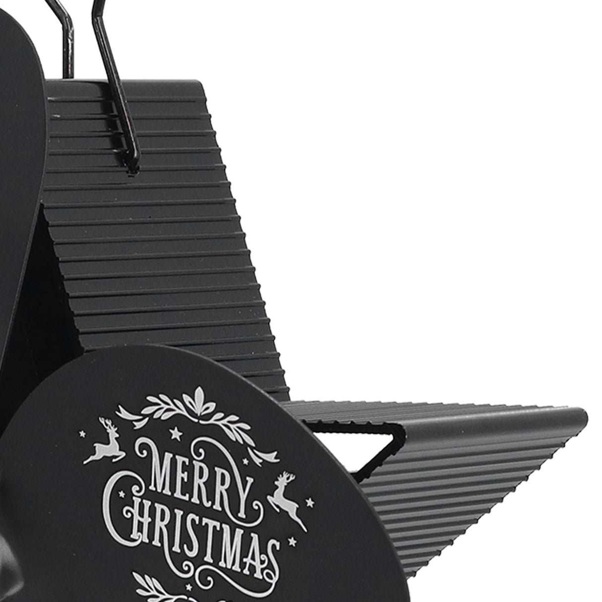 Stove Fans 4 Blades Heat Powered Low Noise High Temperature Resistant Fireplace Fan for HomeBlack