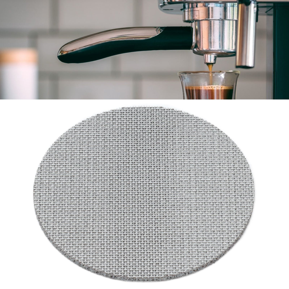 Coffee Filter Plate Replacement Backflush Filter Mesh Screen for Coffee Machine Handle 1.7mm Thickness51mm