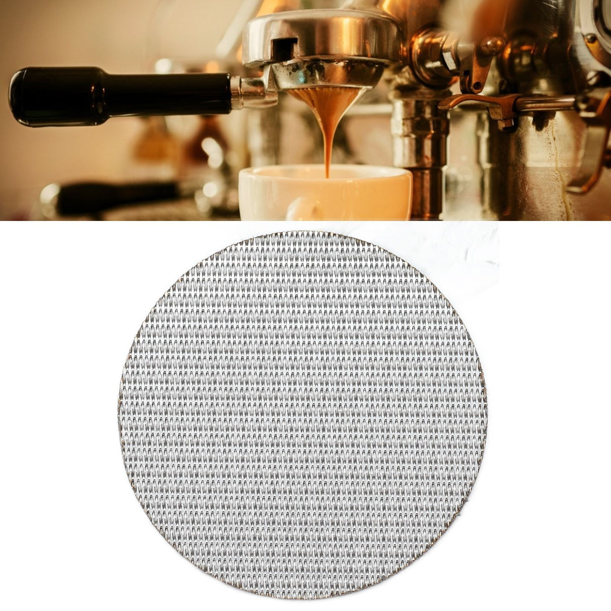 Coffee Portafilter Puck Screen Food Grade Stainless Steel Coffee Making Filter Screen 50μm Filter Fineness58.5mm / 2.3in