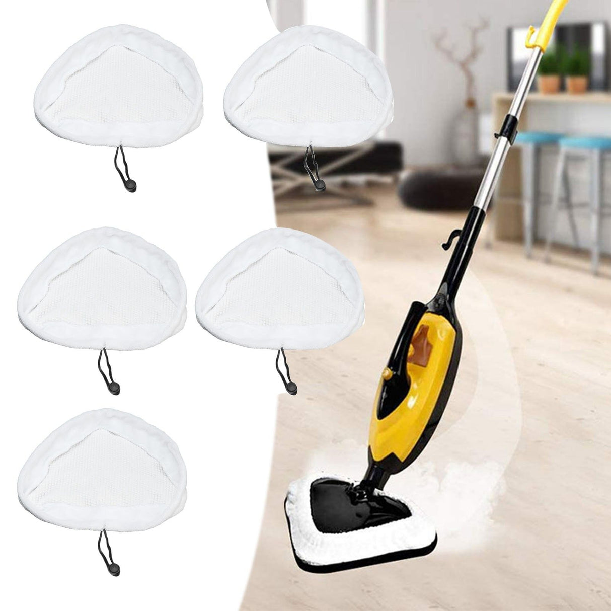 5Pcs Mop Cover Replacement Pads Strong Water Absorption Fit for Steamboy X5 H20 S302 S001 Mop