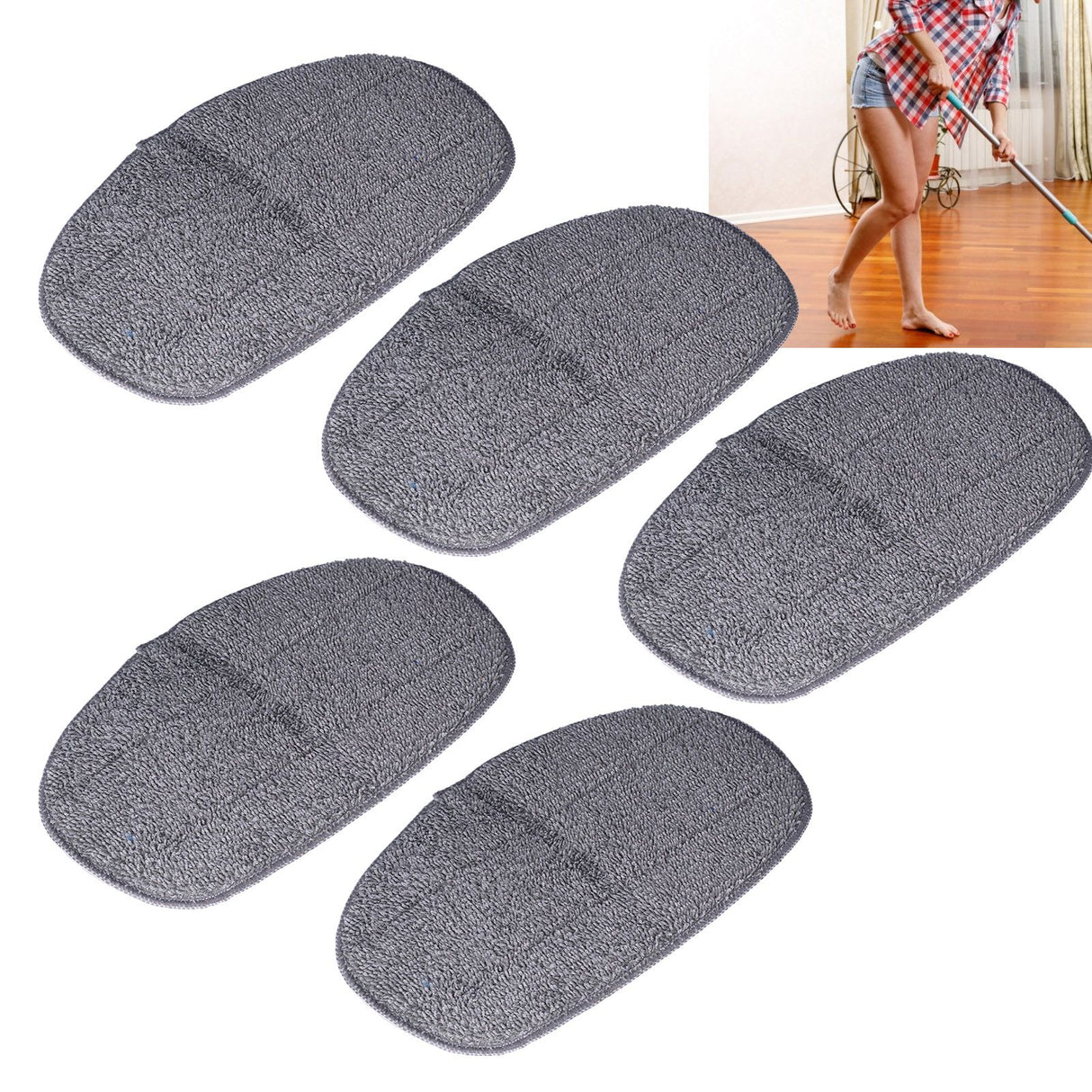 5PCS Steam Mop Cloth Ultrafine Fiber Mop Pads Replacement Accessory Fit for Leifheit CleanTenso