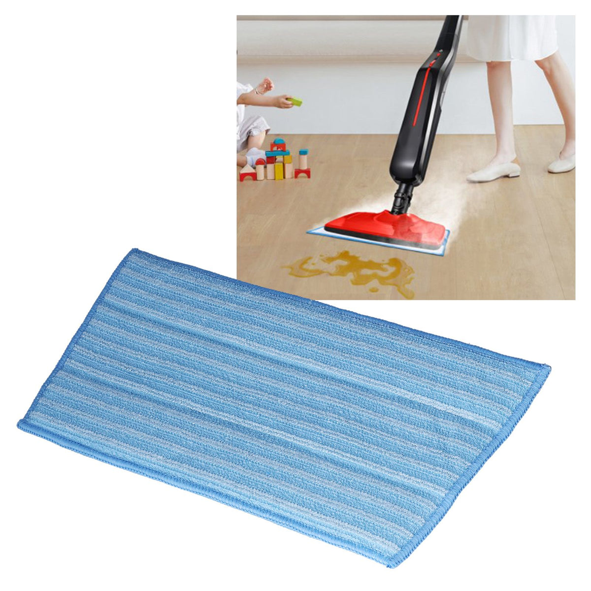 5PCS Ultrafine Fiber Mop Pads Steam Mop Cleaning Pad Replacement for HAAN RMF4X RMF2X FS/SI/MS