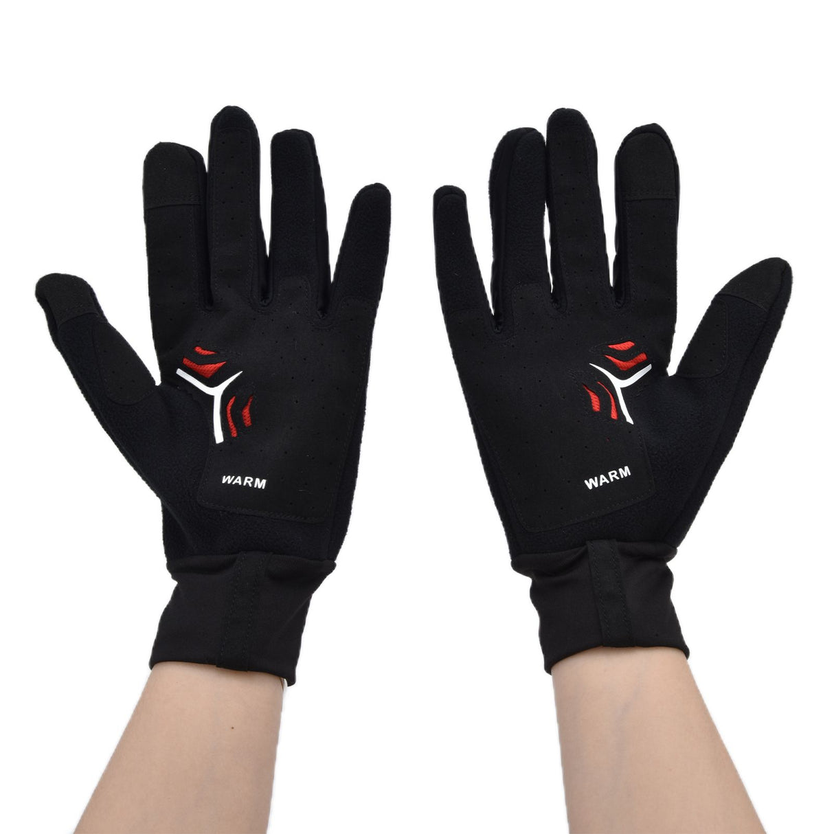 Cycling Gloves Touch Sensitive Waterproof Black Non Slip Windproof Gloves for Outdoor Cycling TravelM