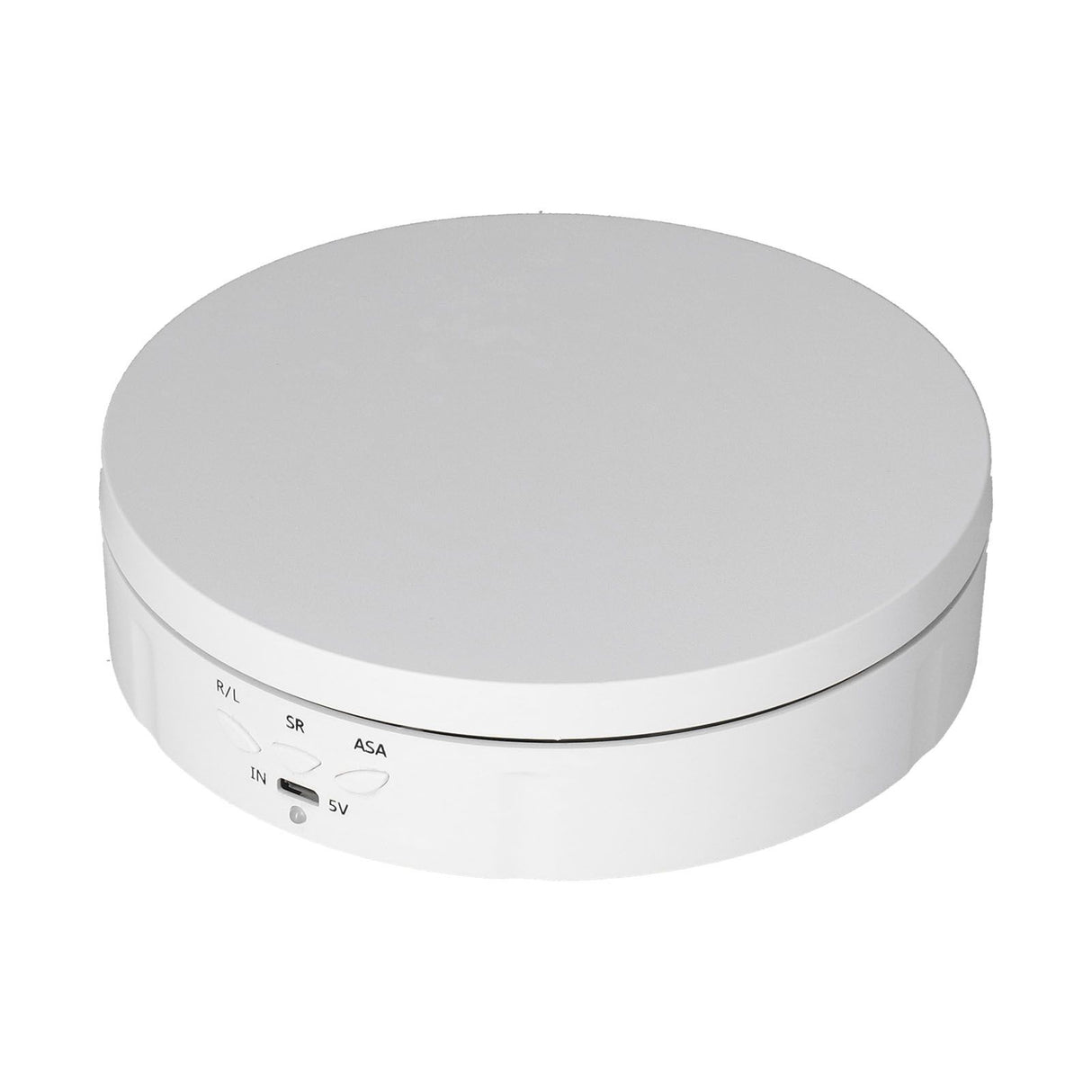 145mm 360° Round Auto Rotating Display Stand 3 Speed Control USB Powered Jewelry Turntable for ExhibitionWhite
