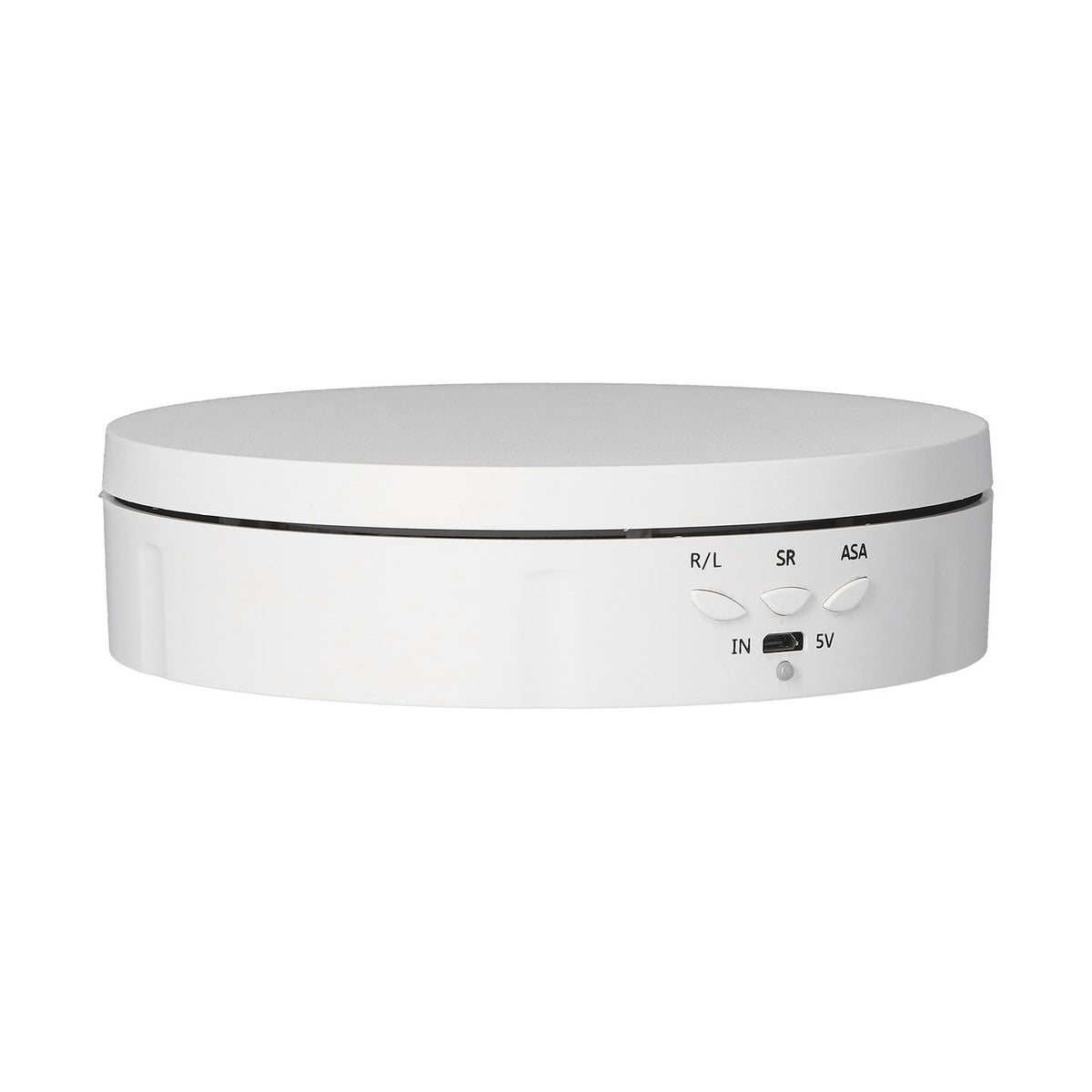145mm 360° Round Auto Rotating Display Stand 3 Speed Control USB Powered Jewelry Turntable for ExhibitionWhite