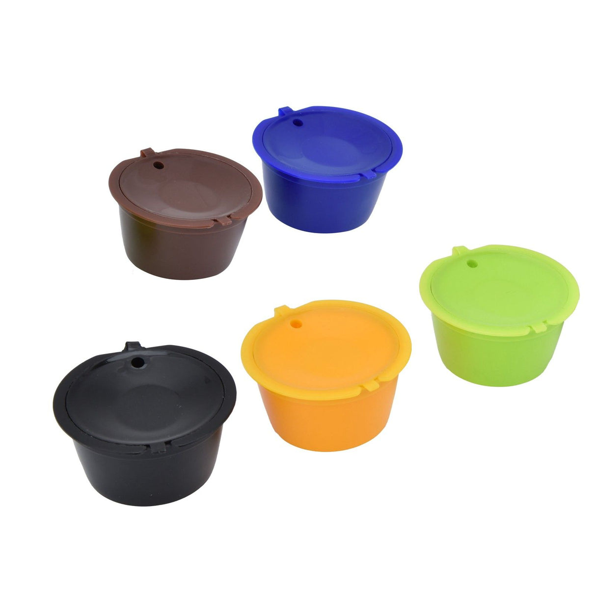 5Pcs Reusable Coffee Pod 50ml Refillable Coffee Capsule with Spoon Convenient to Use for Dolce Gusto