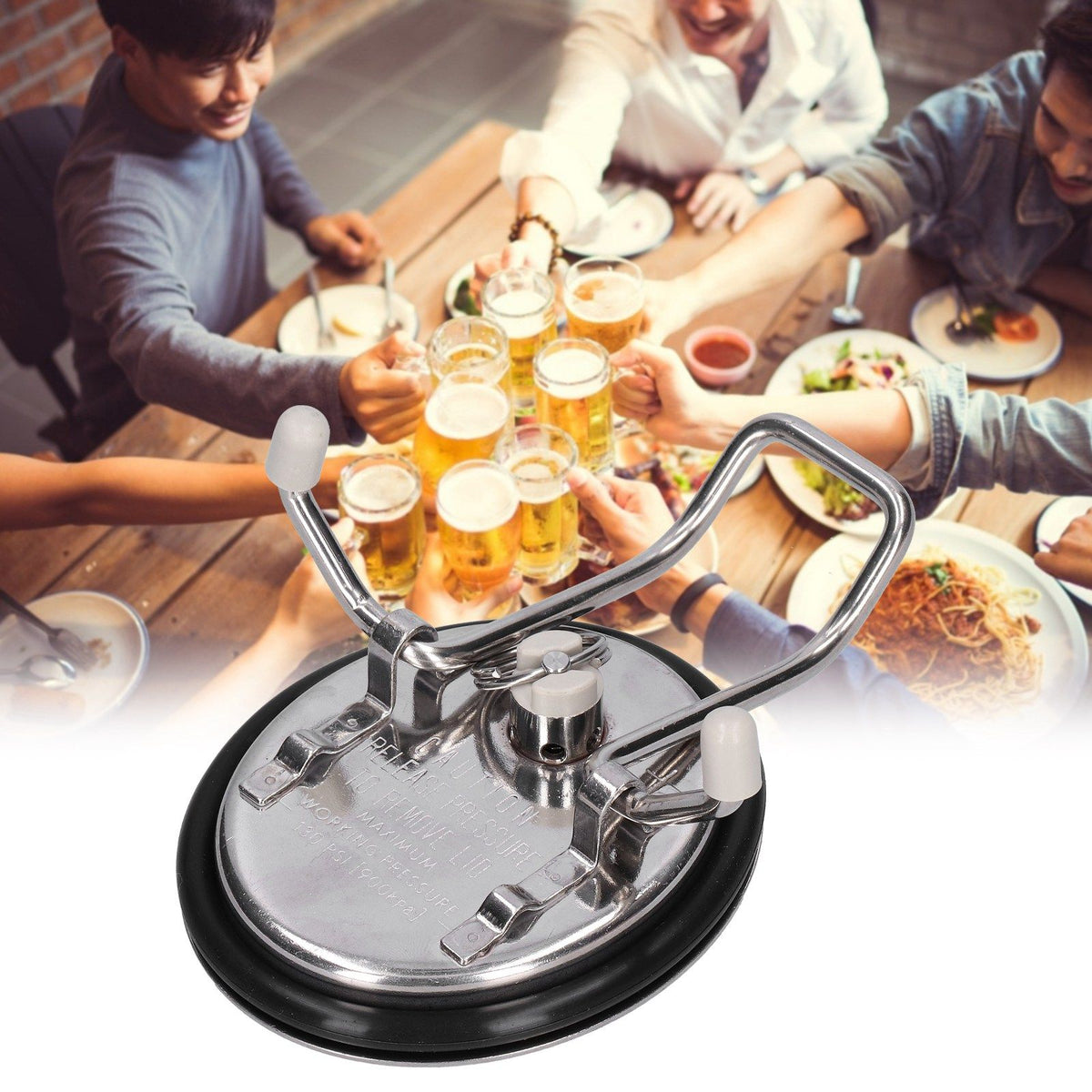 130PSI Beer Barrel Lid 304 Stainless Steel Soda Keg Cover Replacement Home Brewing Accessory