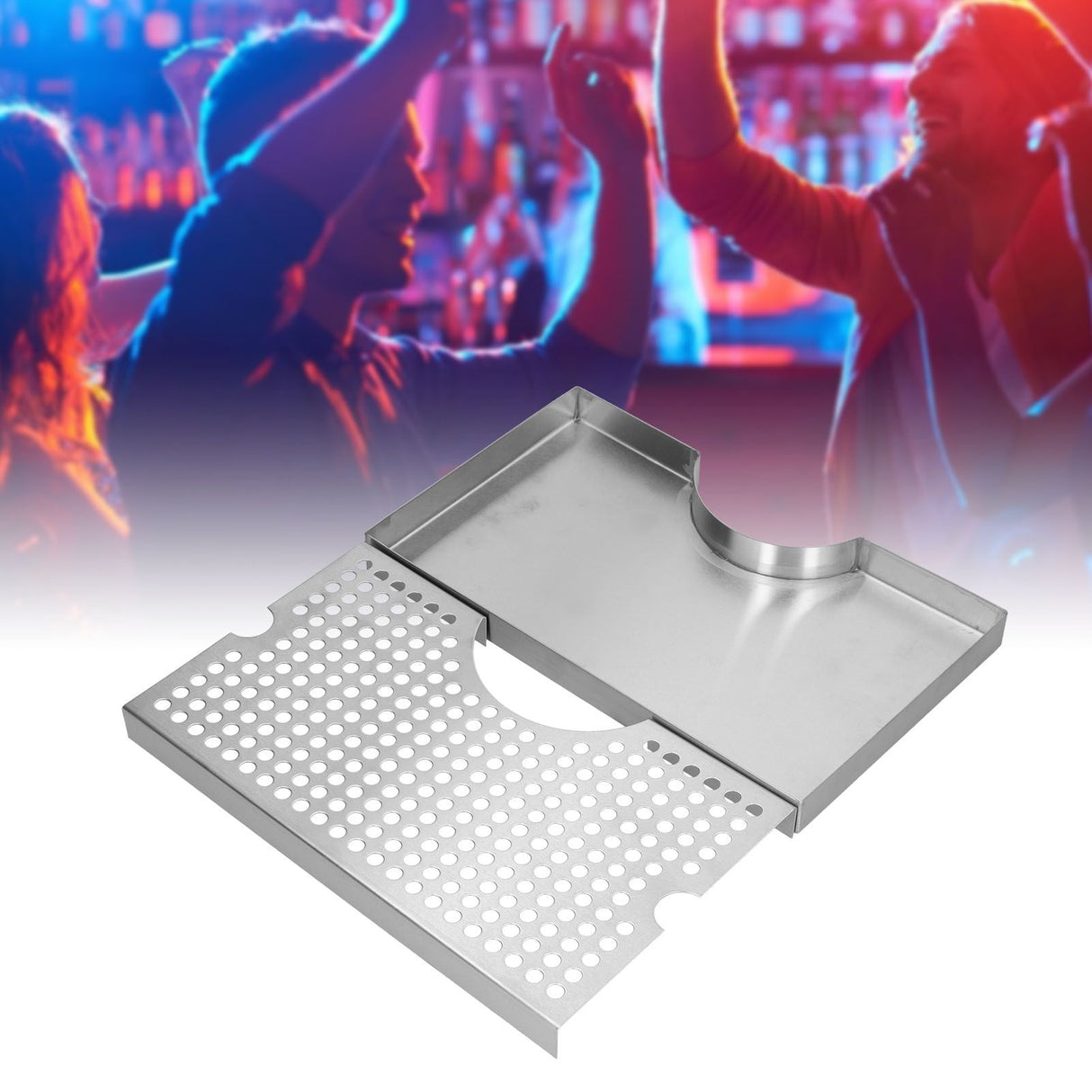 Bar Drip Tray Keep Bar Clean Easily Clean Sturdy Non Rusting Unique Shiny Appearance Beer Tower Drip Tray for Restaurant