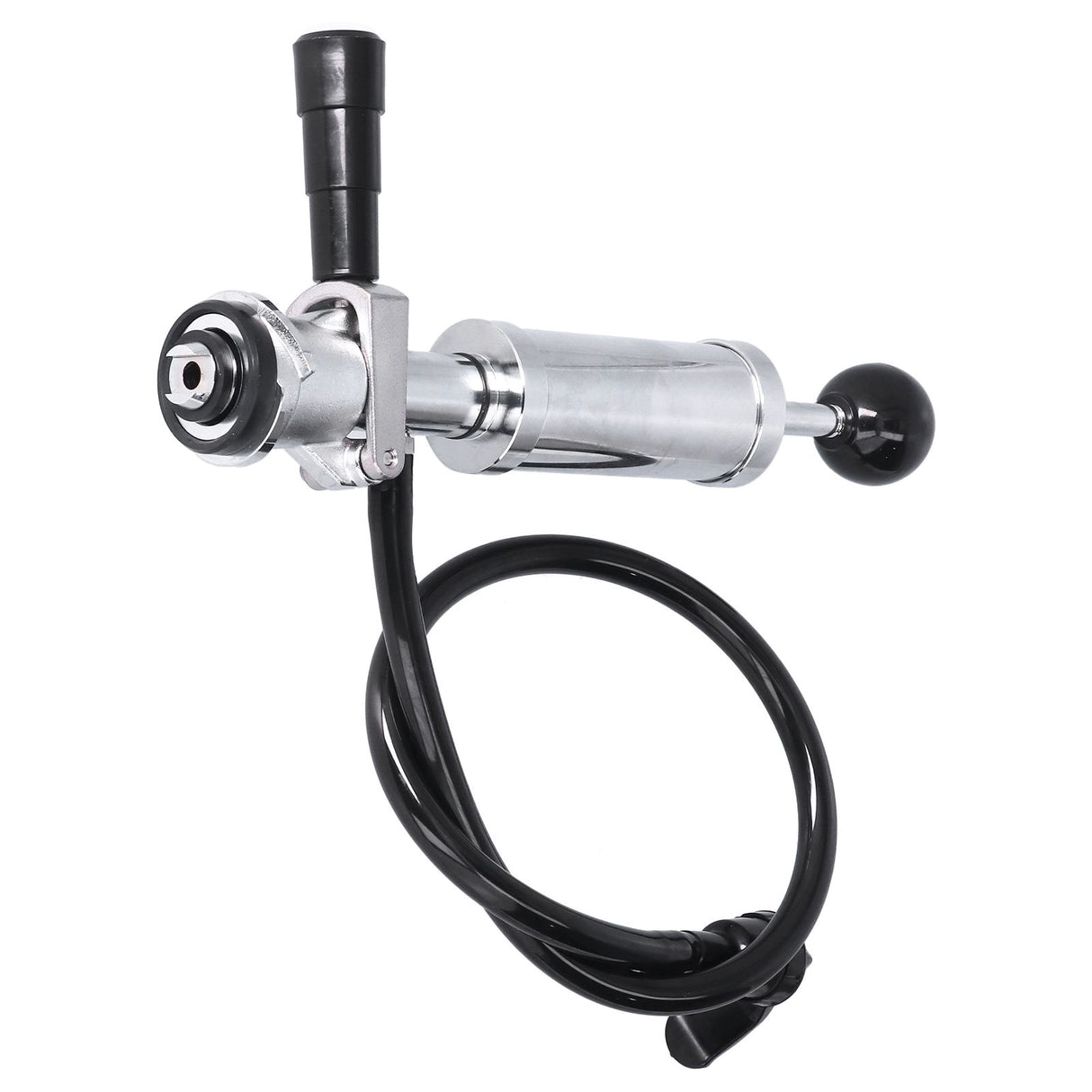 Beer Keg Pump with Black Beer Faucet Stainless Steel Draft Beer Party Pump for American D System Kegs