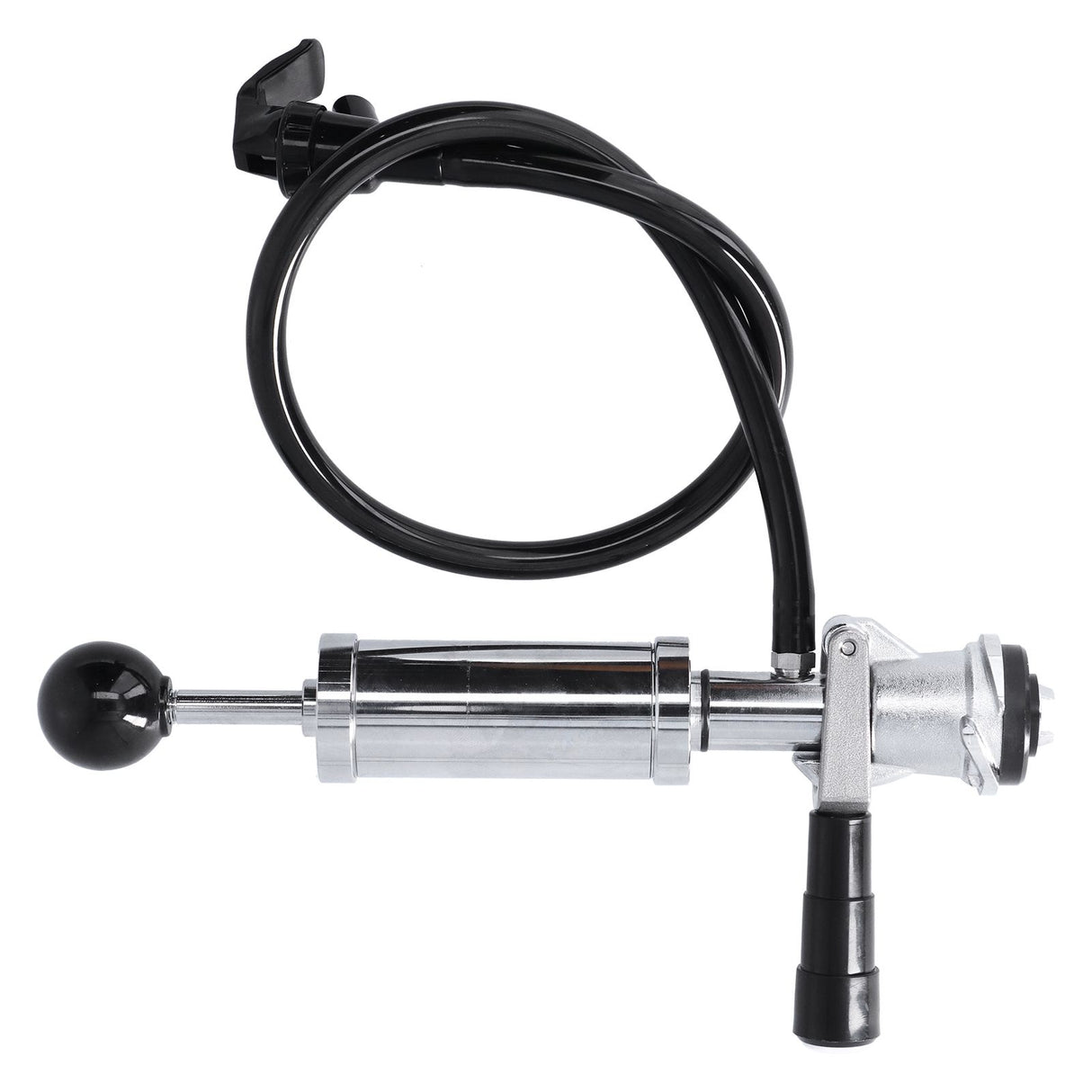 Beer Keg Pump with Black Beer Faucet Stainless Steel Draft Beer Party Pump for American D System Kegs