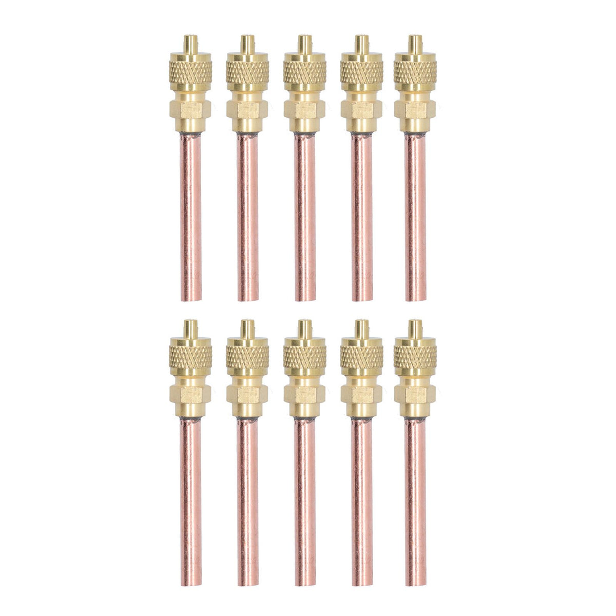10Pcs 1/4SAE HVAC Filling Access Valves Air Conditioner Brass Check Valve for R22 R12 R134