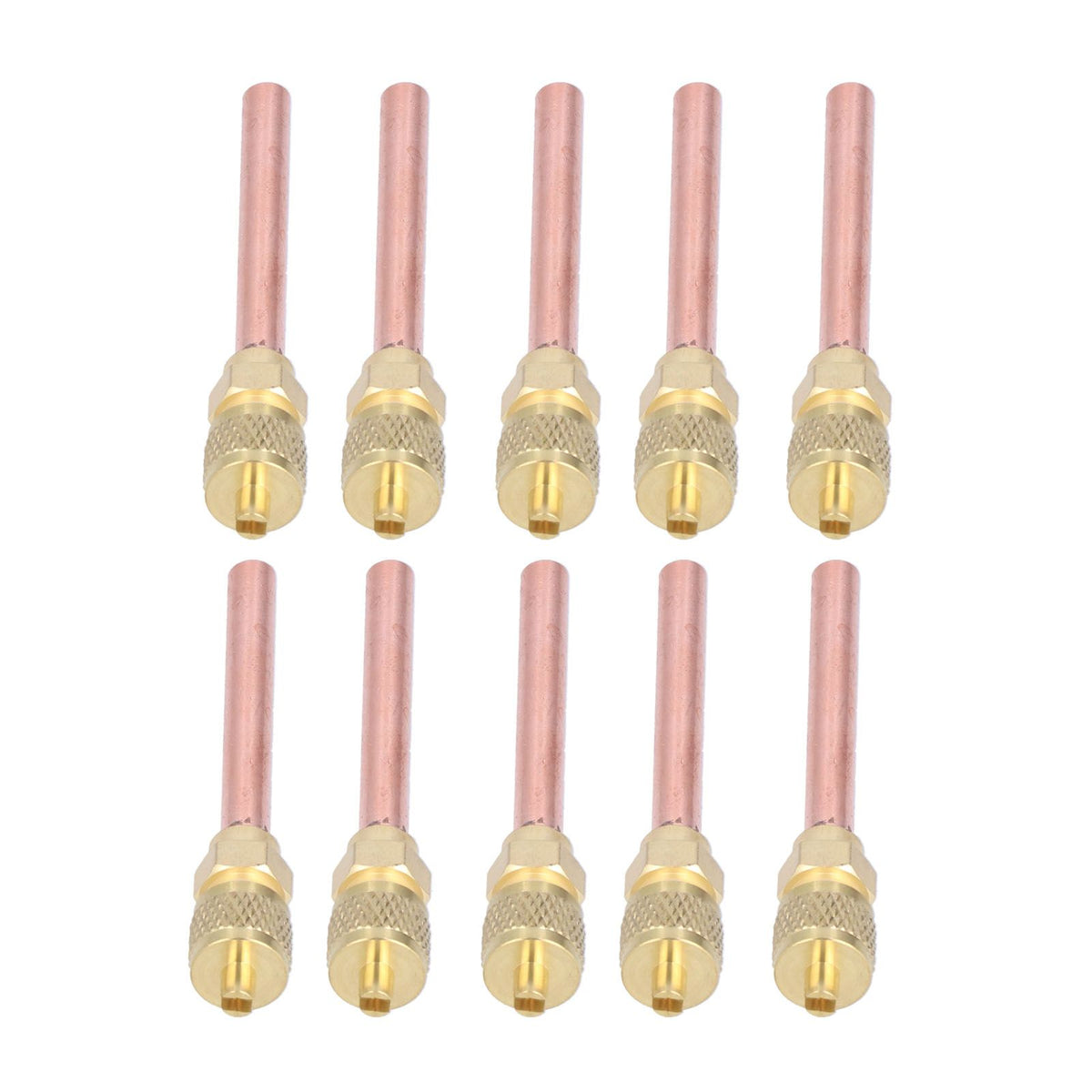 10Pcs 1/4SAE HVAC Filling Access Valves Air Conditioner Brass Check Valve for R22 R12 R134